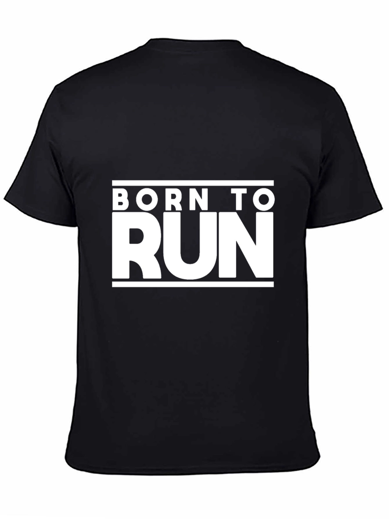 Black Born To Run Graphic Tee - Black view 4