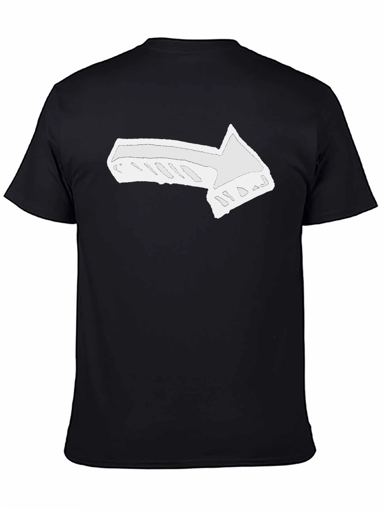 Black Arrow Graphic Tee - Black Cotton T-Shirt view 4