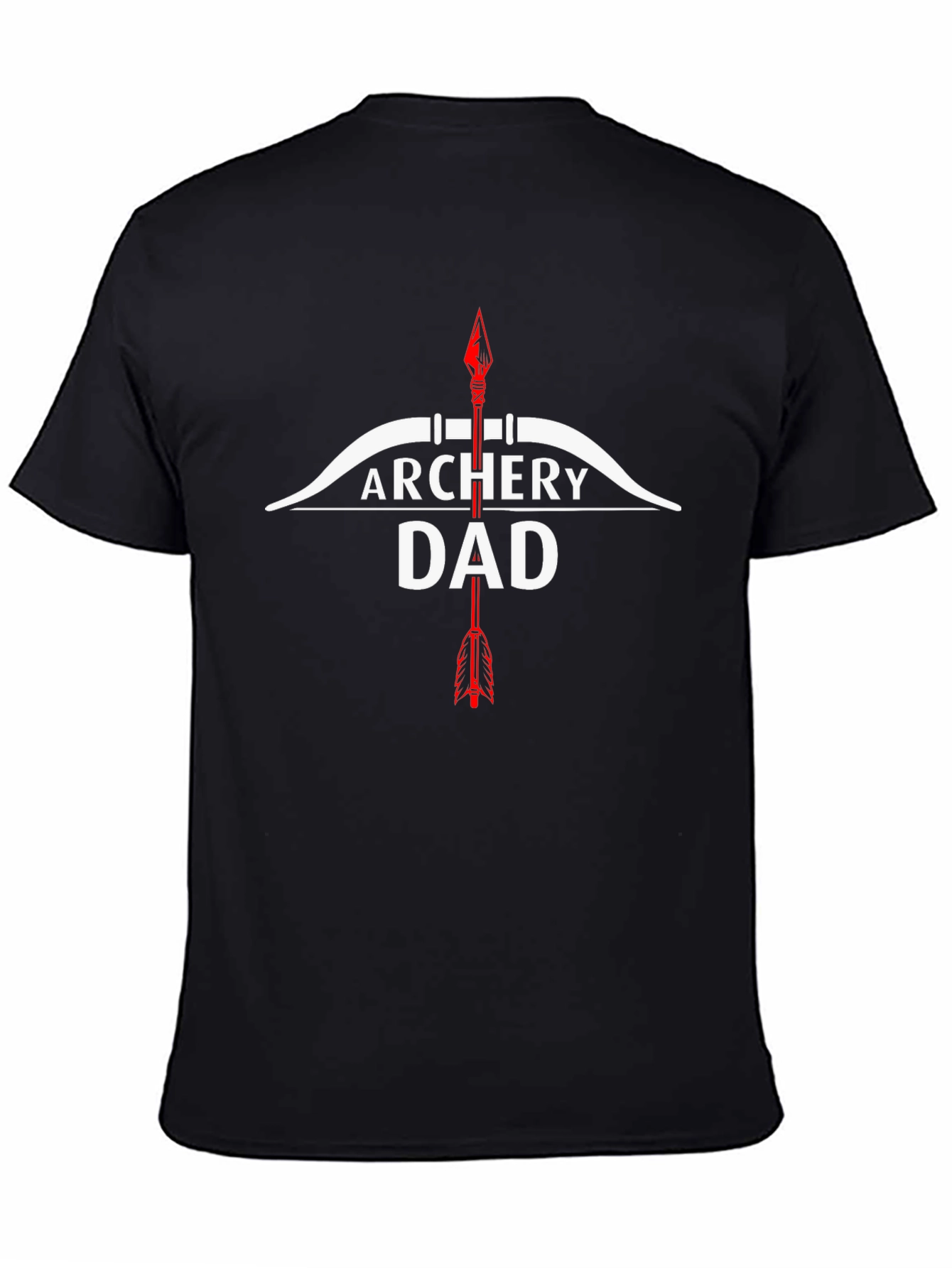 Black Archery Dad T-Shirt - Bow & Arrow Graphic Tee view 4