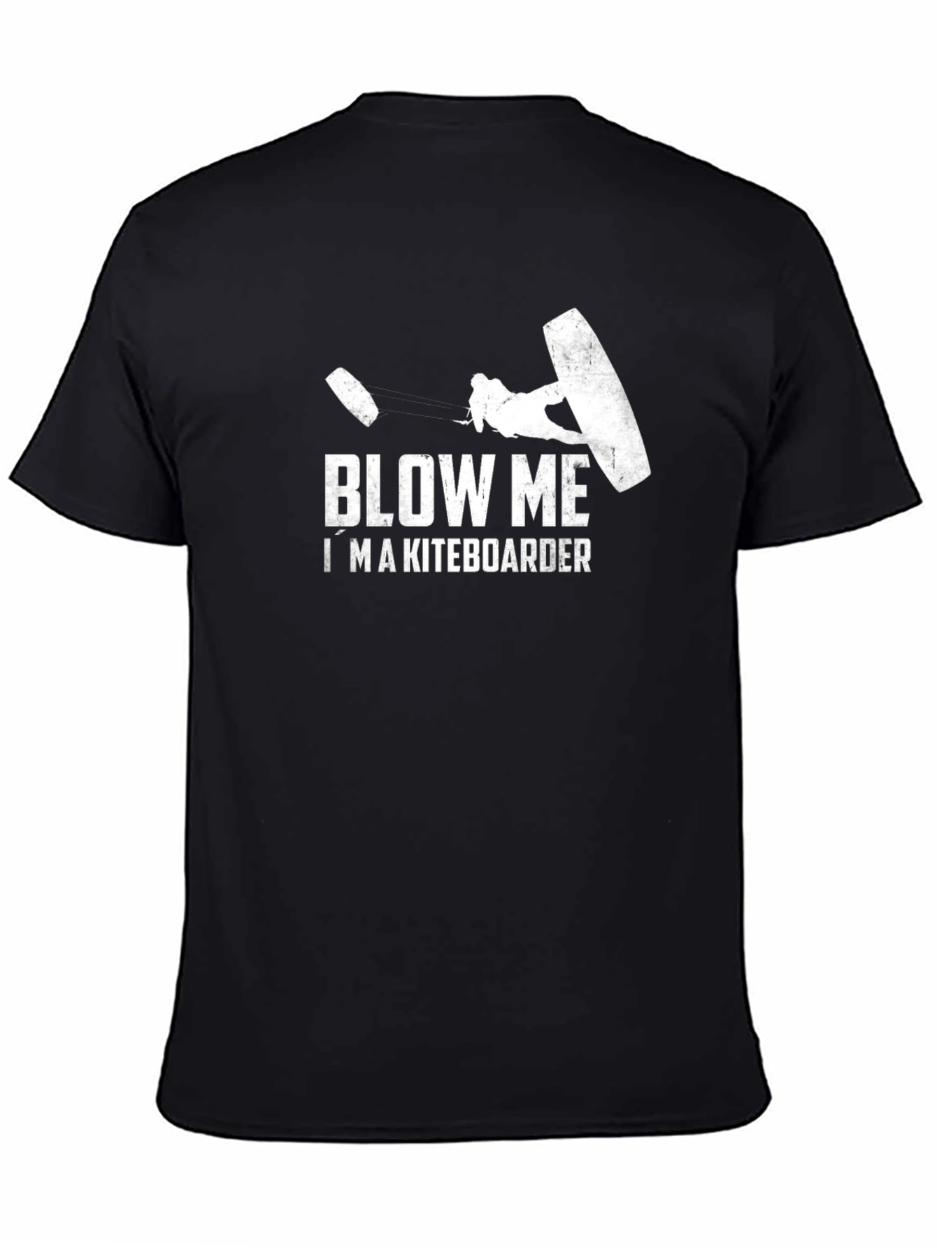 Black Blow Me I'm a Kiteboarder Graphic T-Shirt view 4