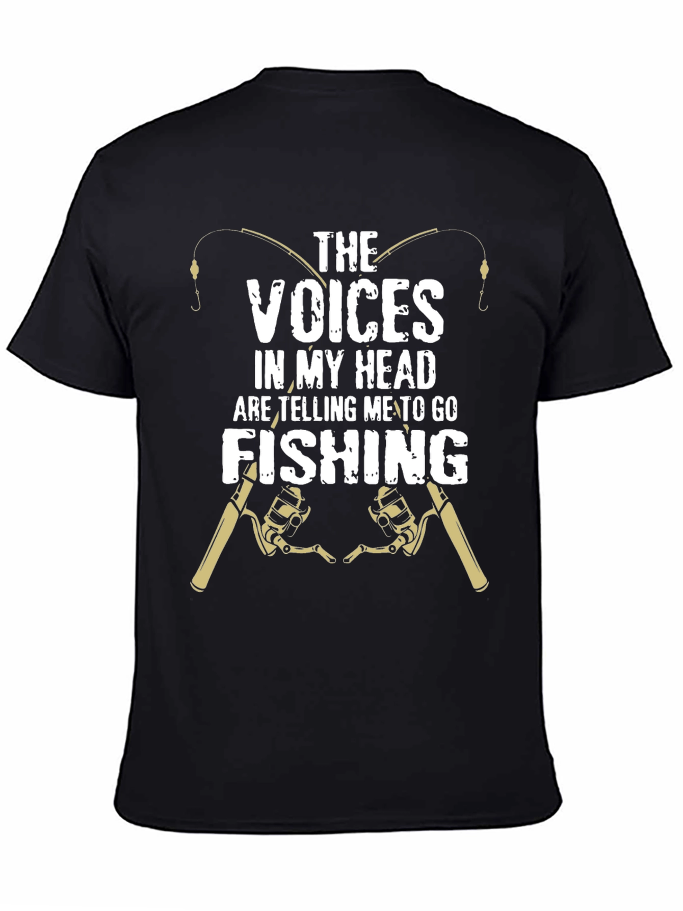 Black Fishing T-Shirt: Voices in My Head view 4