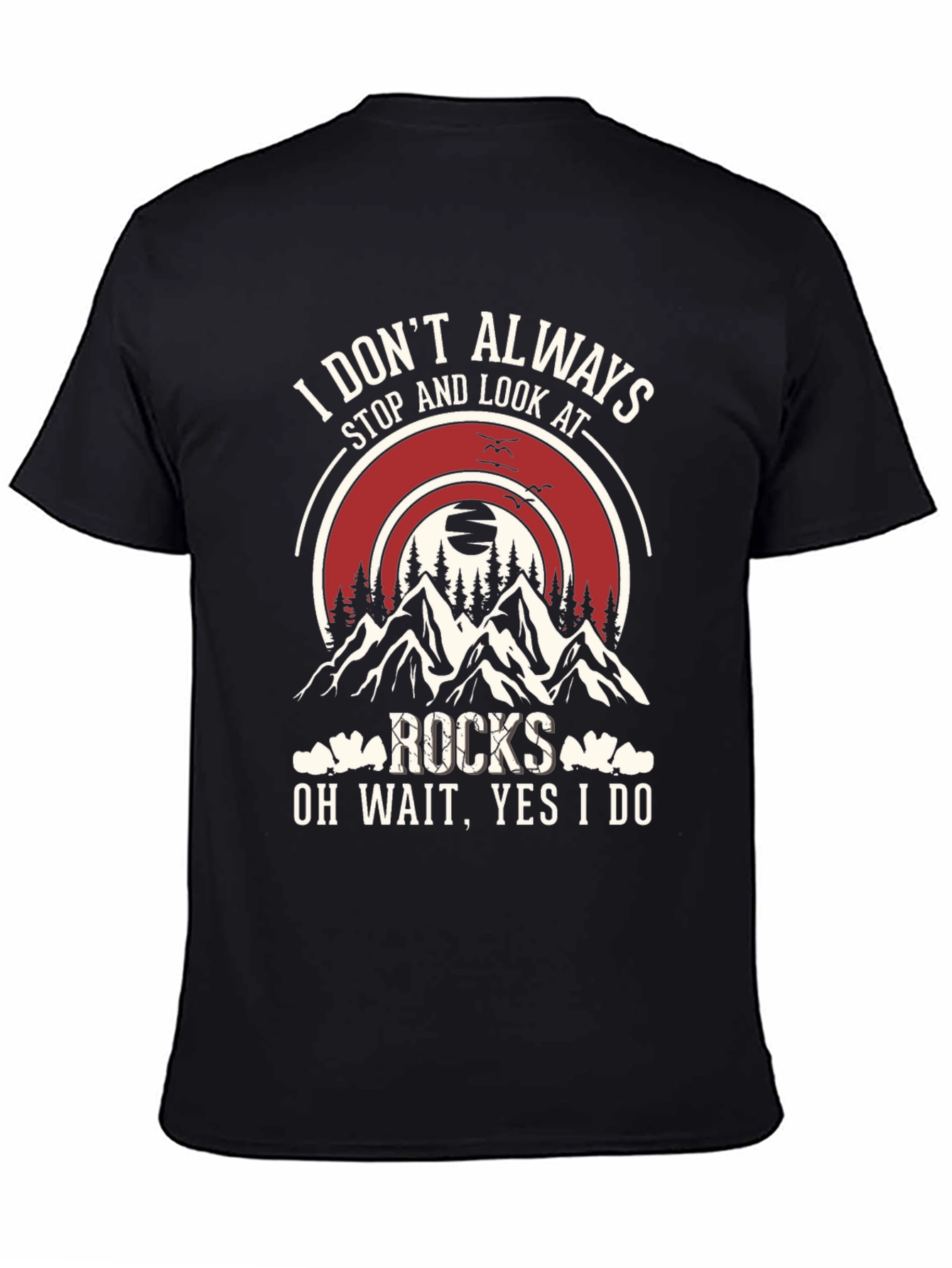 Black Rocks Graphic T-Shirt: Stop and Look Always! view 4