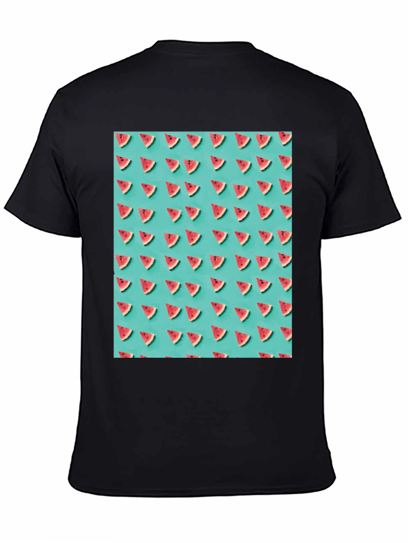Black Trendy Watermelon Pattern T-Shirt view 4