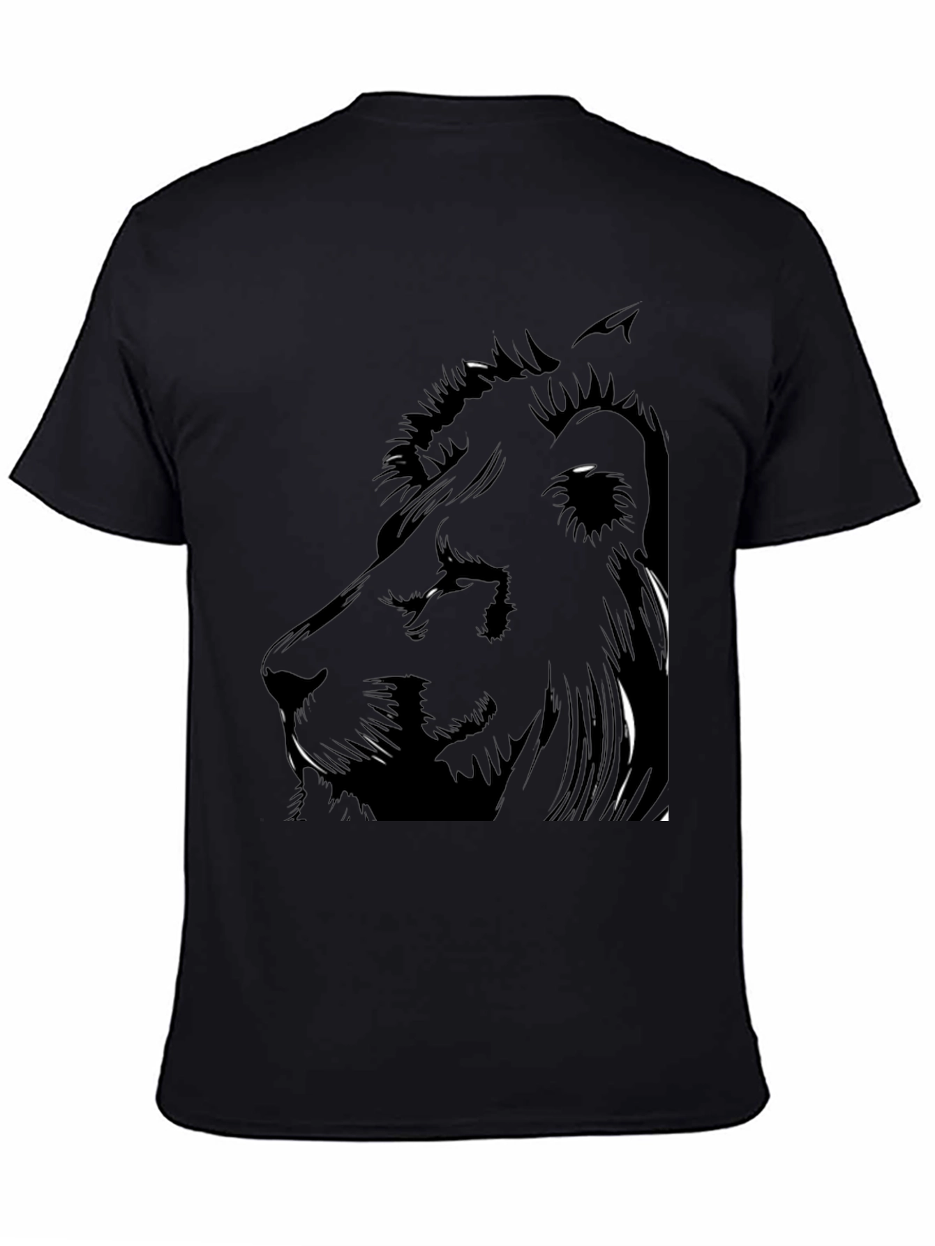 Black Lion Graphic Black Tee view 4