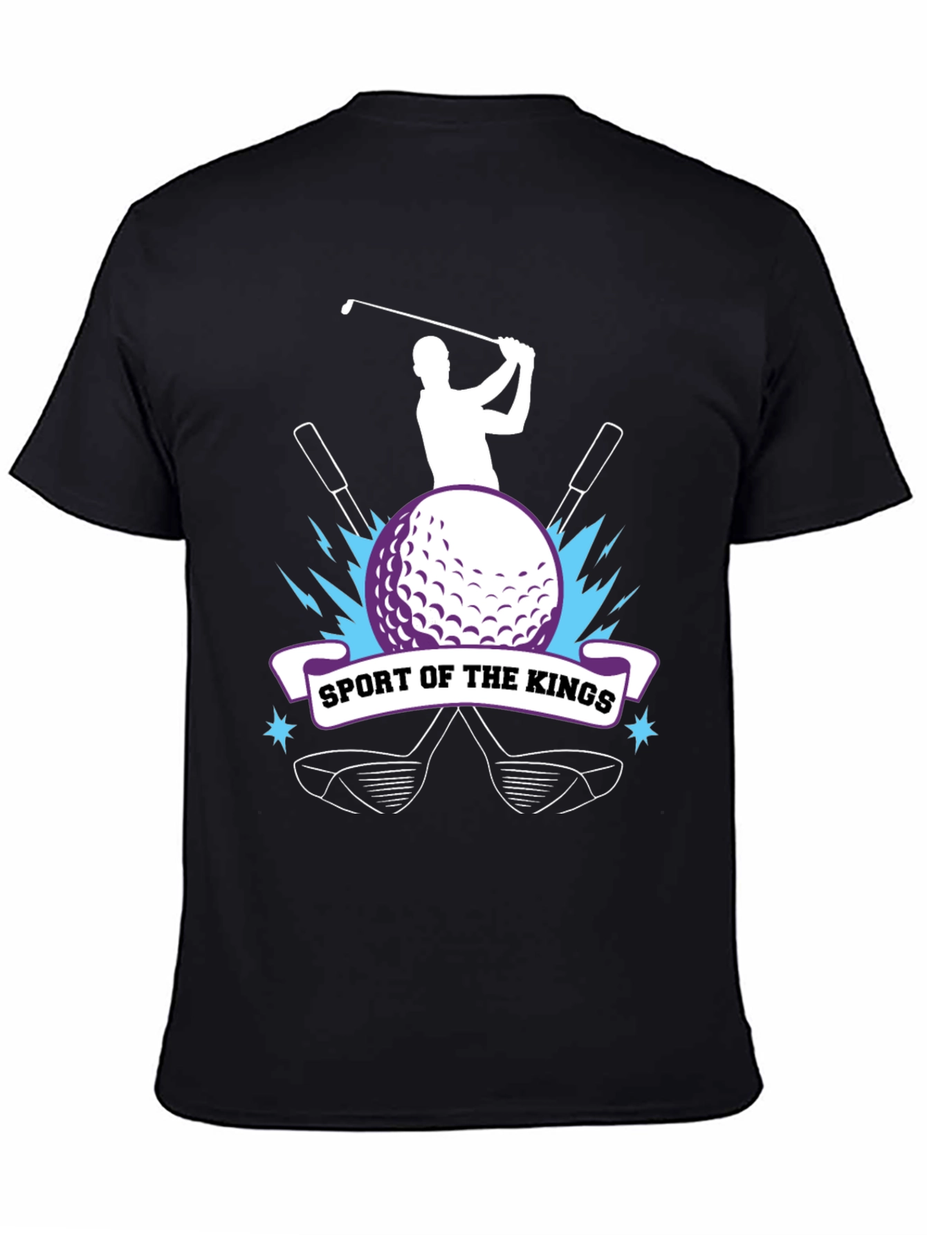Black Golf Sport of Kings T-Shirt view 4