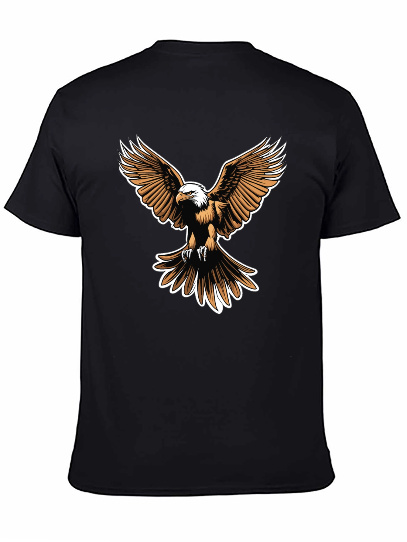 Black Bald Eagle Graphic Tee - Men's Black T-Shirt view 4