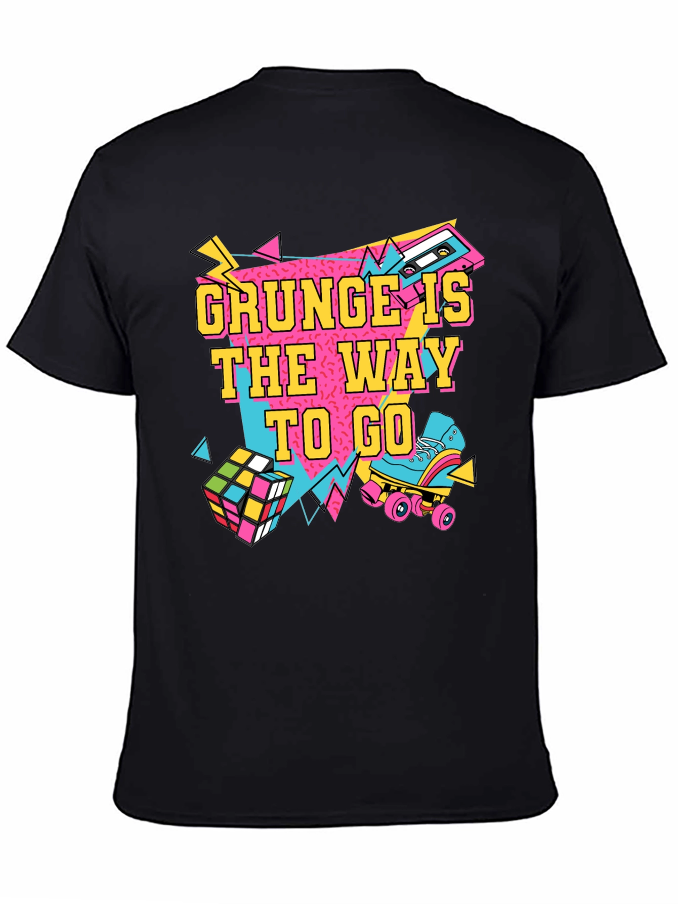 Black Retro 80s Grunge T-Shirt view 4