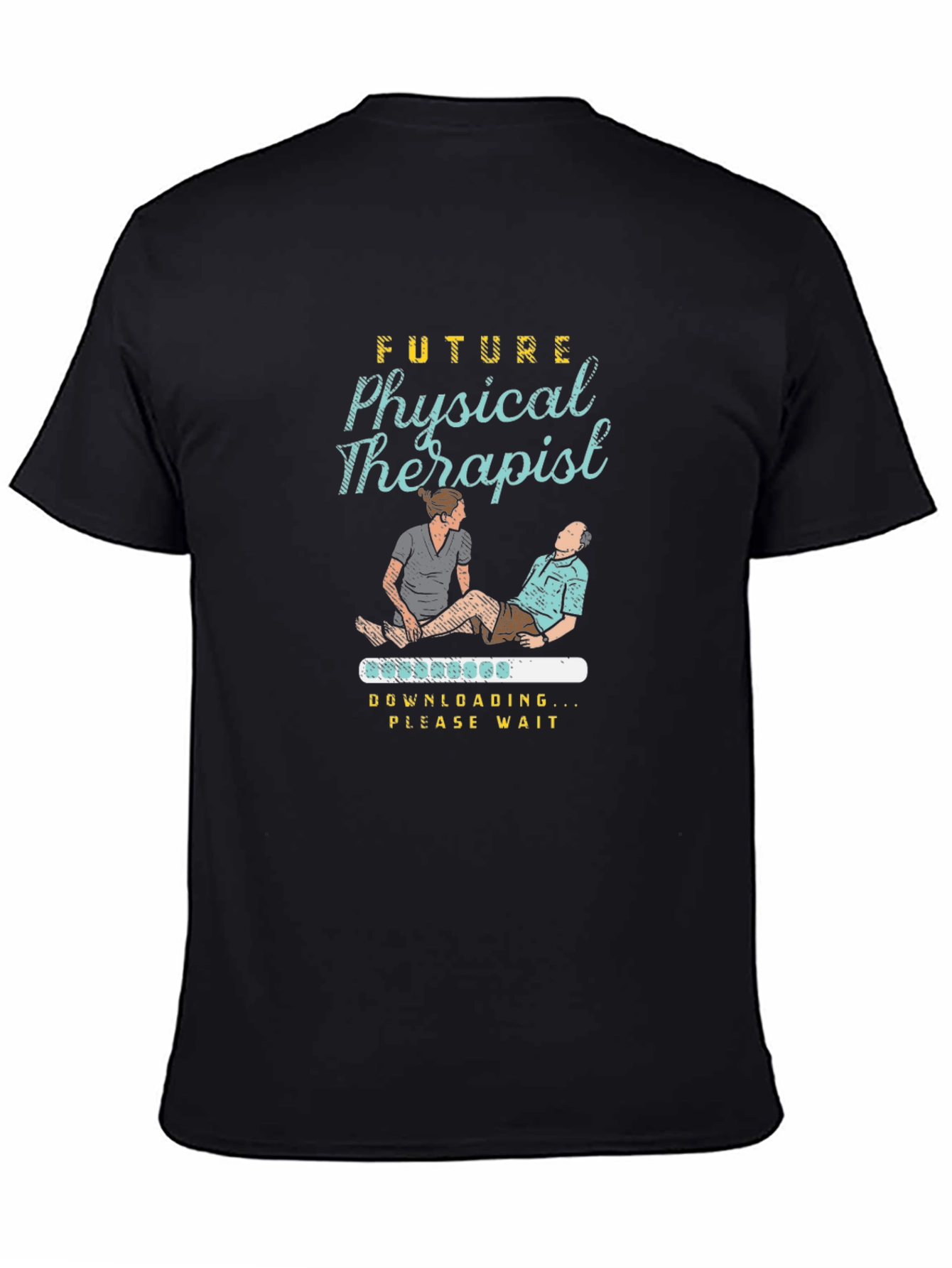 Black Future Physical Therapist Novelty T-Shirt view 4