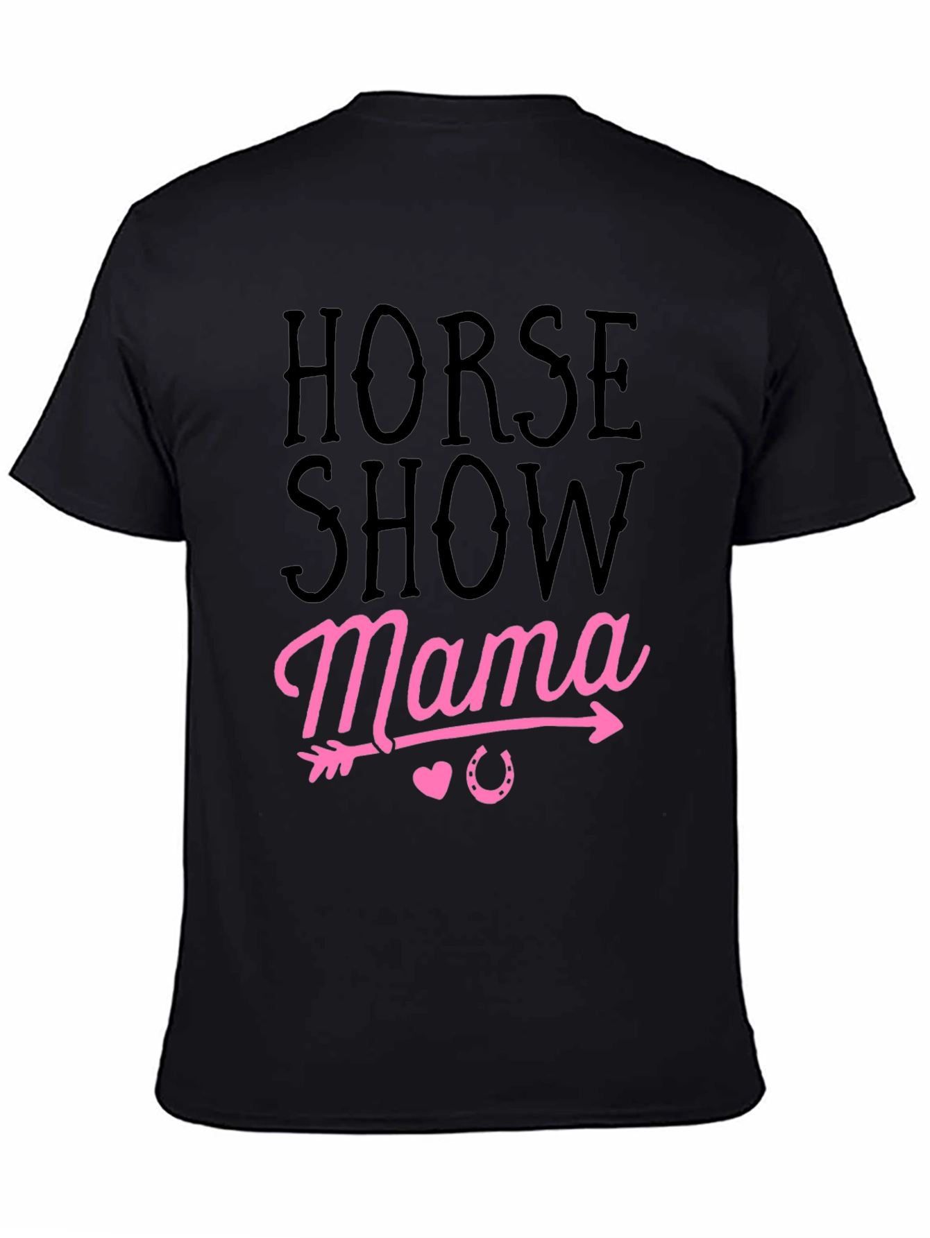 Horse Show Mama Black Graphic Tee - 4