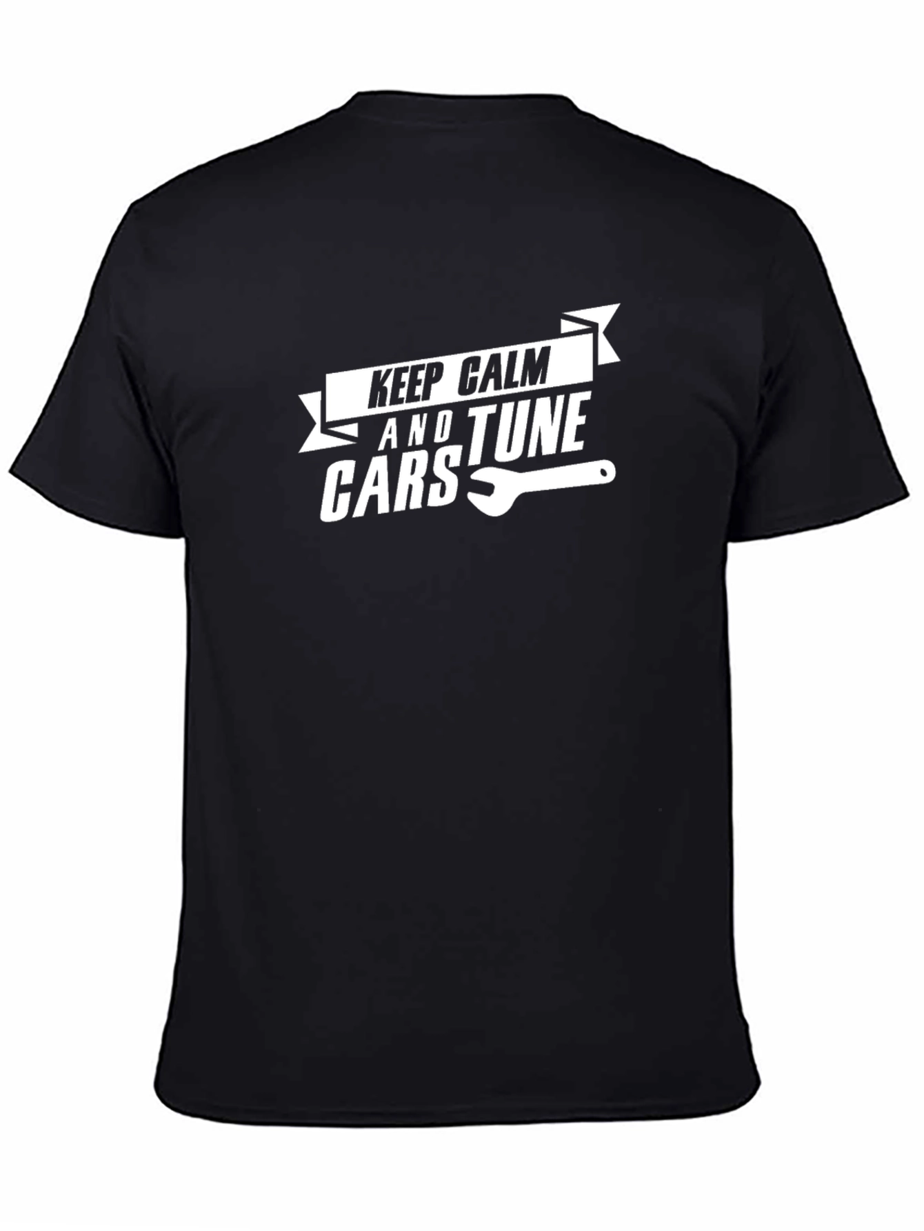 Black Keep Calm & Tune Cars Graphic T-Shirt view 4