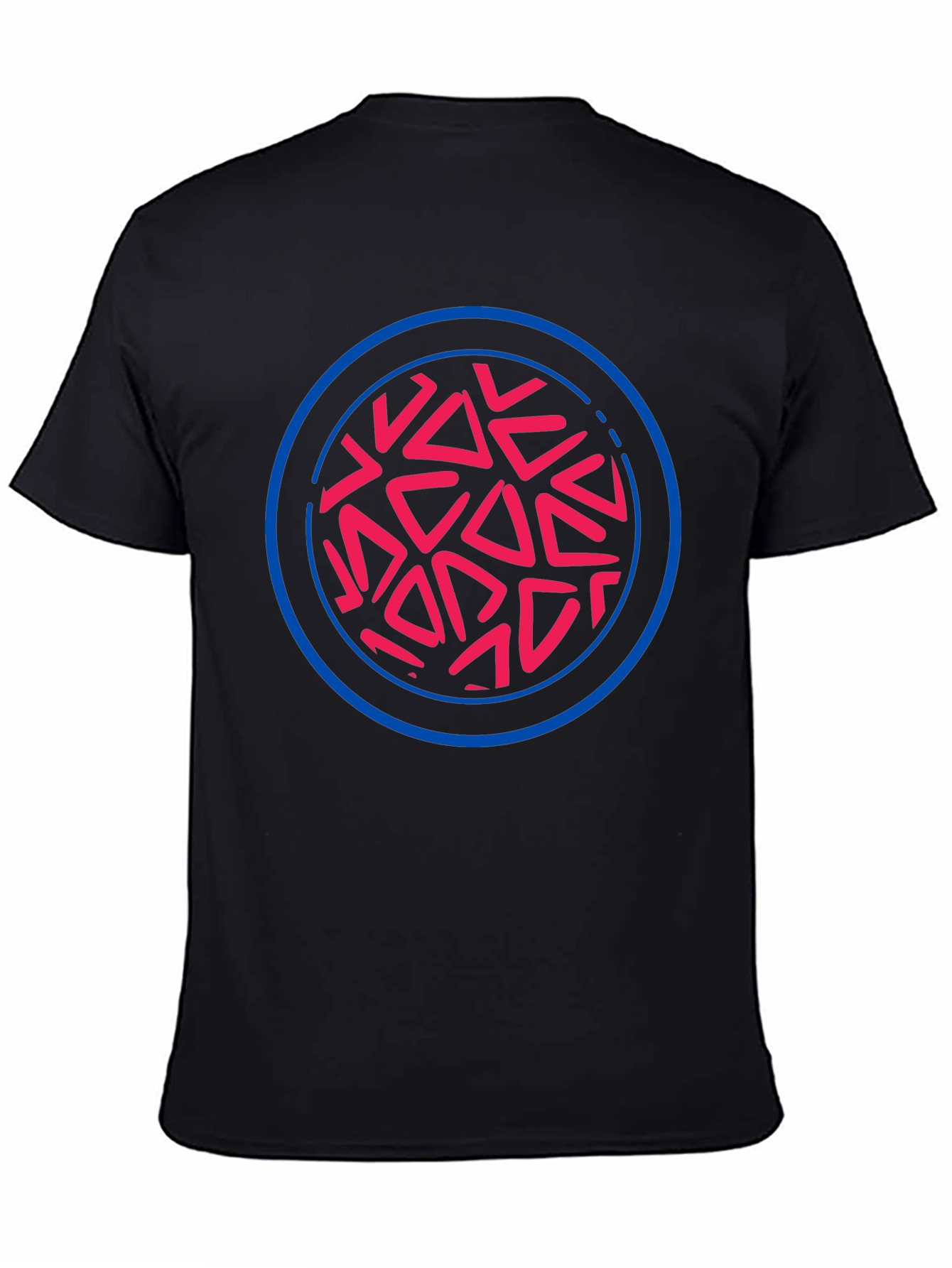 Abstract Circle Graphic Tee - Black - 4