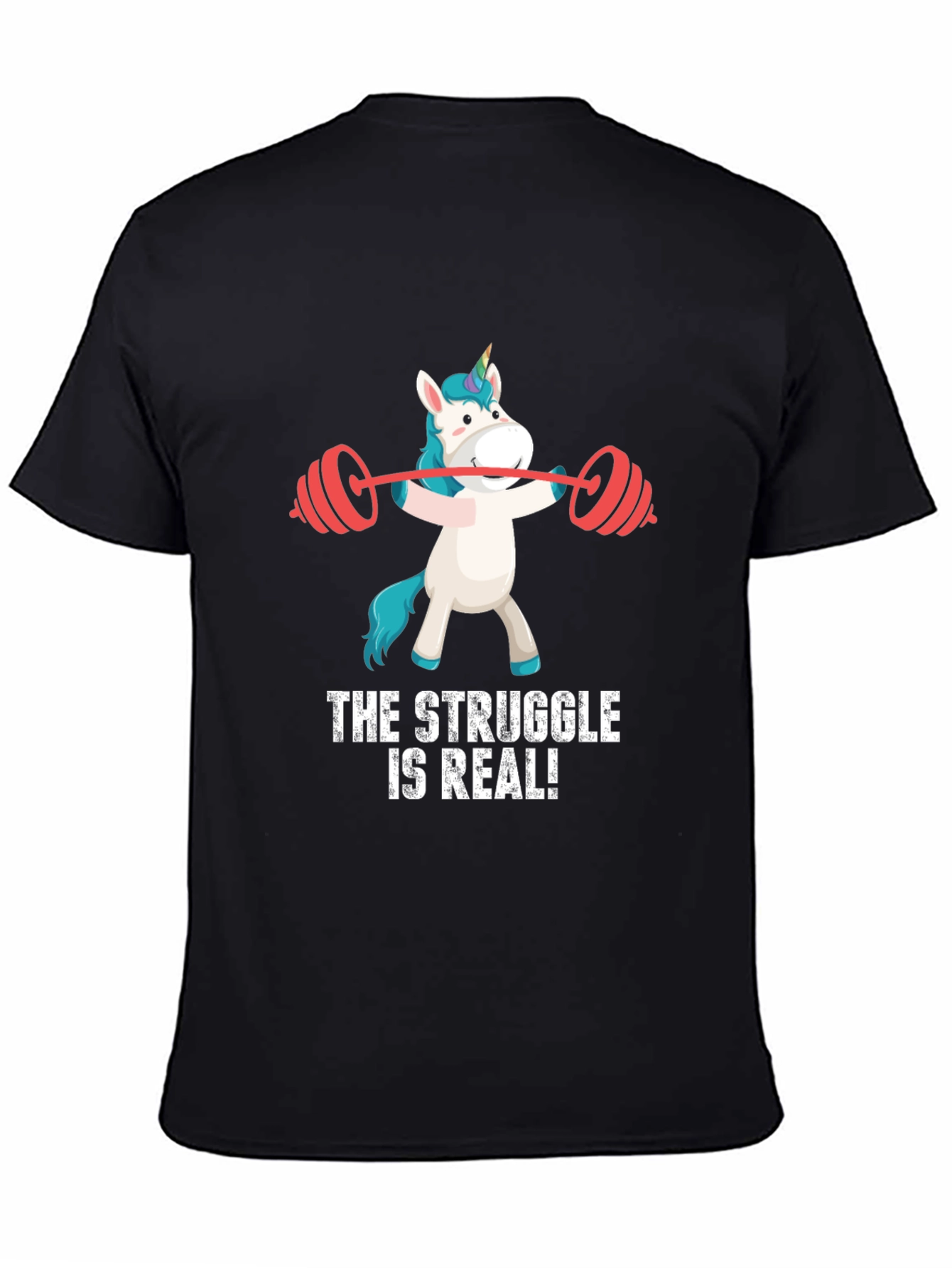 Unicorn Gym T-Shirt - The Struggle is Real! - 4