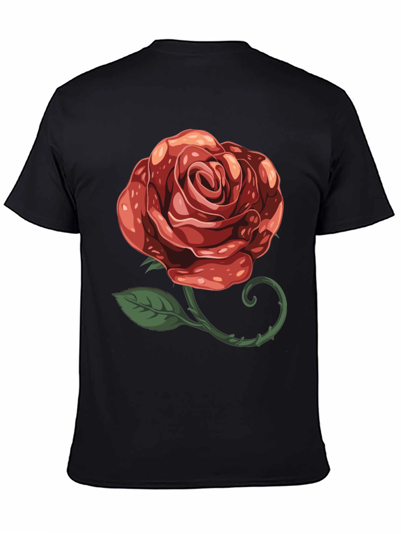 Rose Graphic T-Shirt - Stylish Floral Design - 4