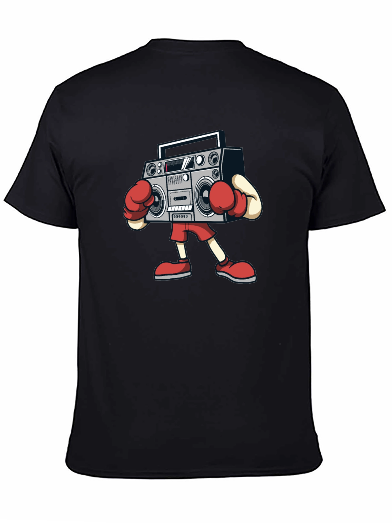 Black Boombox Boxer Graphic Tee - Black view 4
