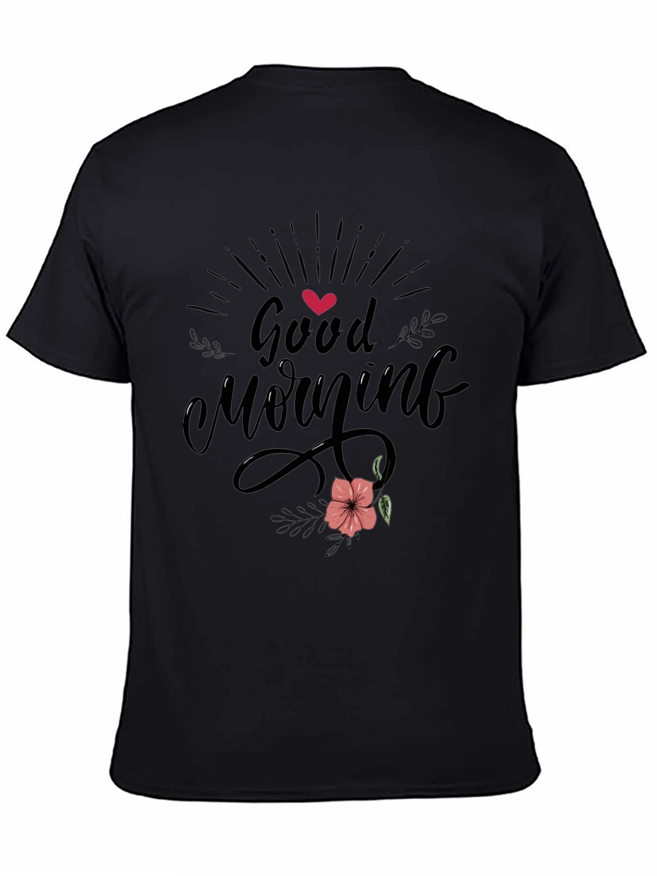Black Good Morning Black Graphic Tee view 4