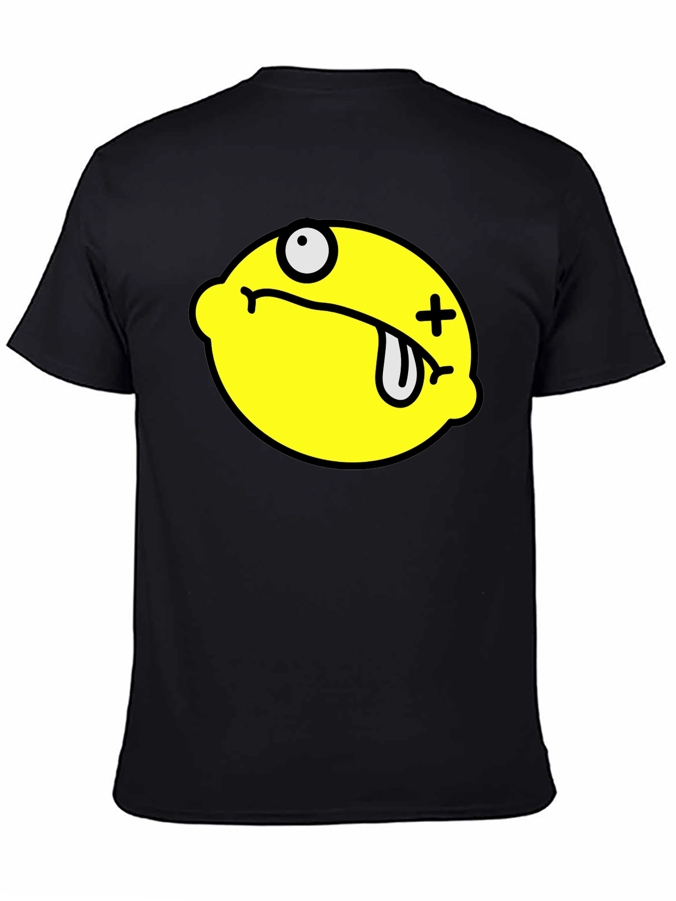 Black Funny Dead Lemon Graphic T-Shirt - Black view 4