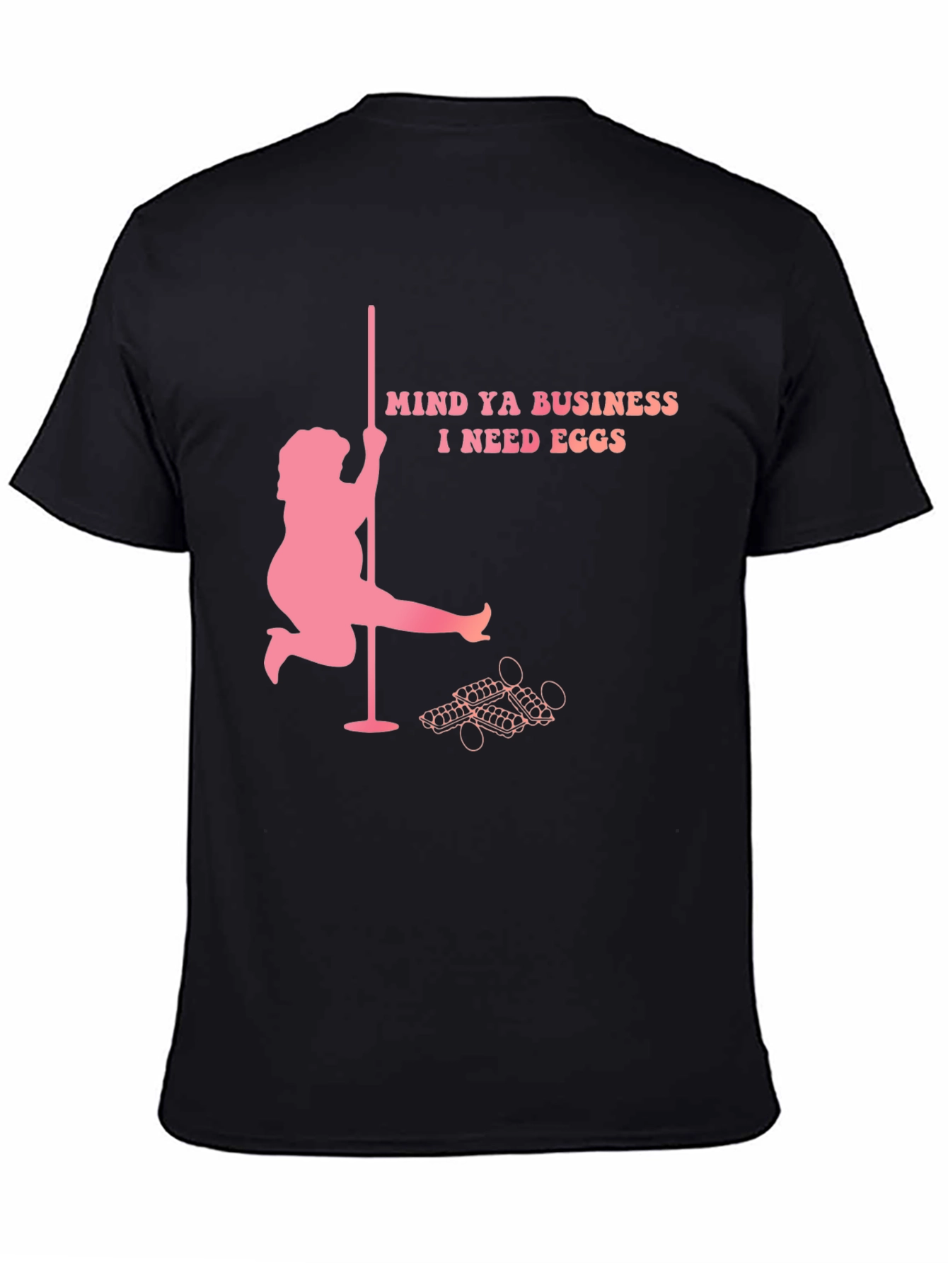Black Mind Ya Business I Need Eggs Graphic T-Shirt view 4