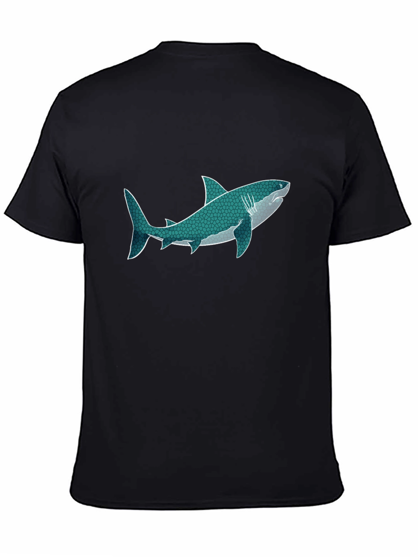 Black Shark Graphic Print Black T-Shirt view 4