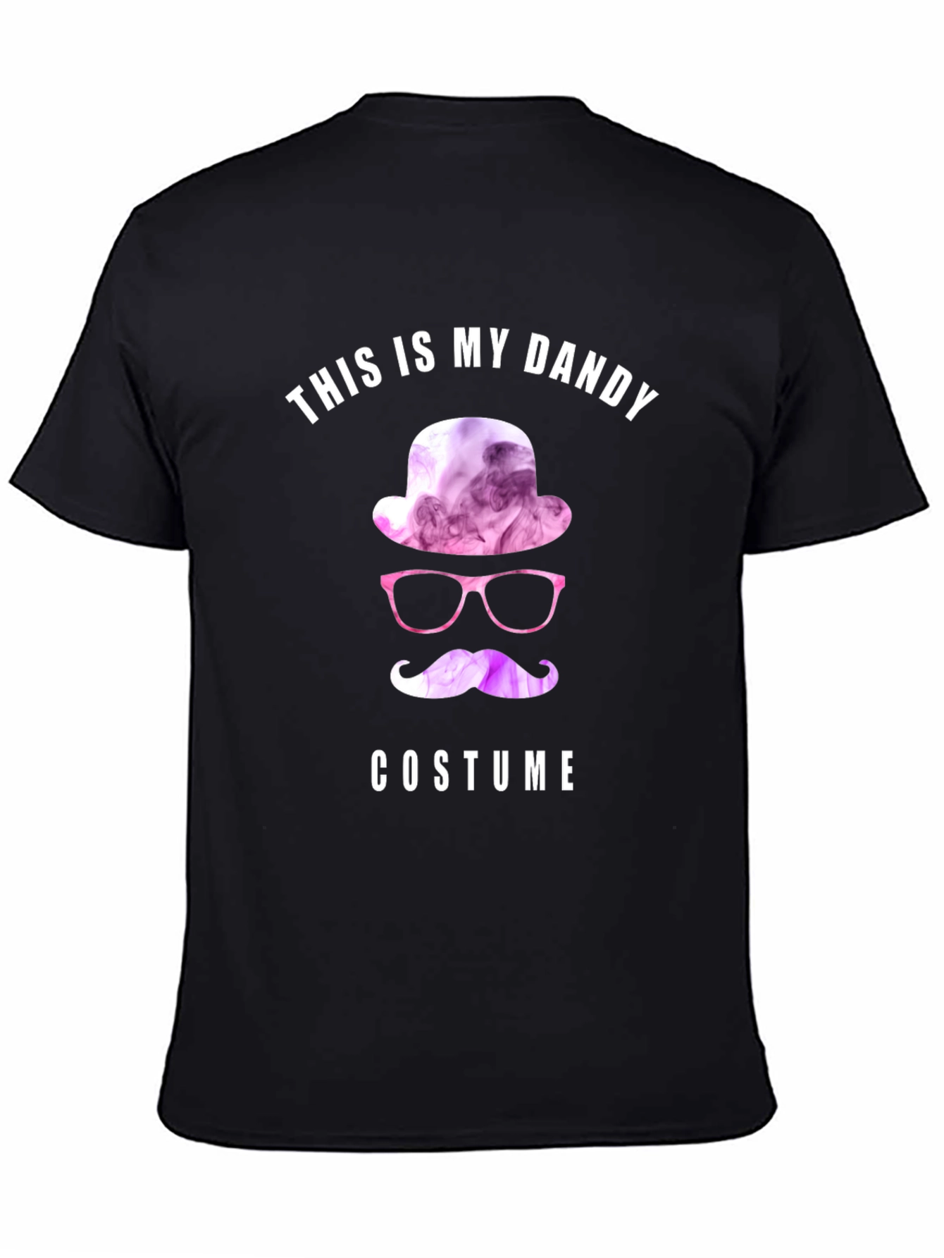 Black Dandy Costume T-Shirt - Funny Halloween Apparel view 4