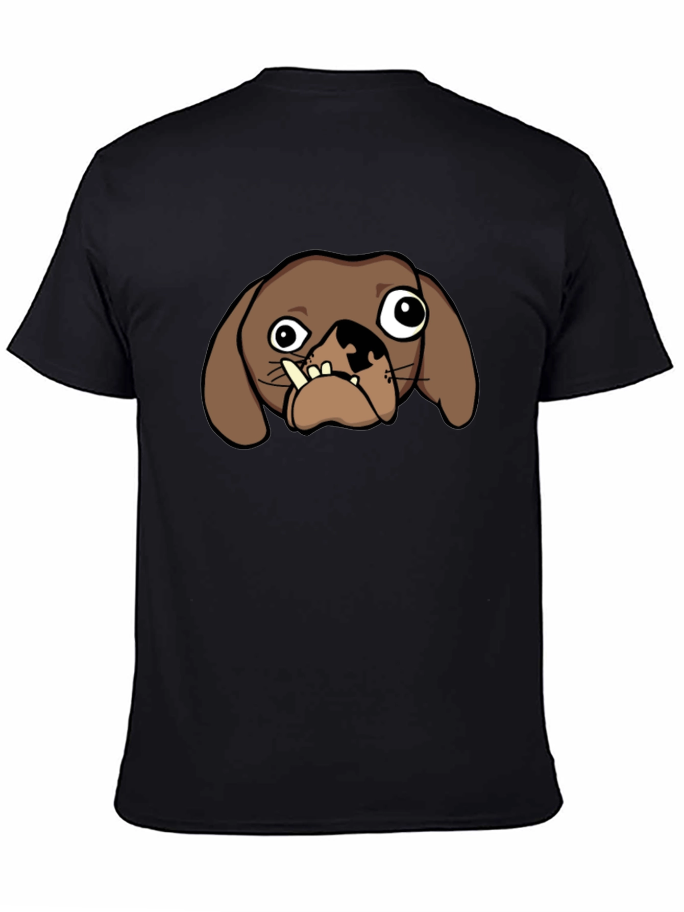 Black Funny Dog Graphic Tee - Black view 4
