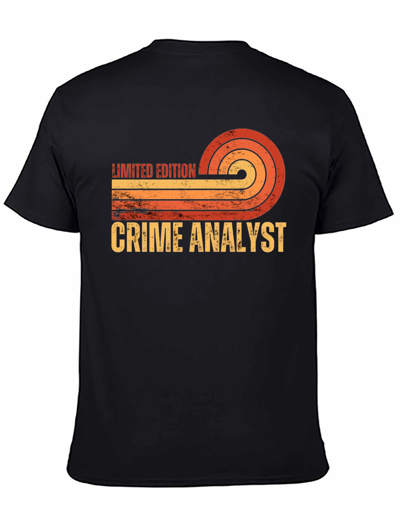 Black Limited Edition Crime Analyst Graphic T-Shirt view 4