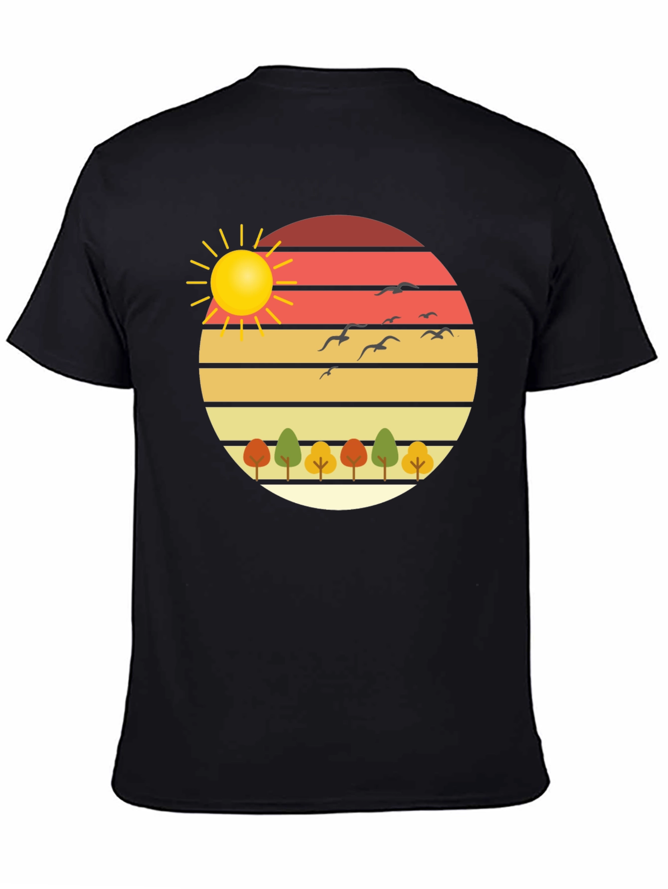 Black Nature Sunset Graphic Tee - Stylish Comfort view 4