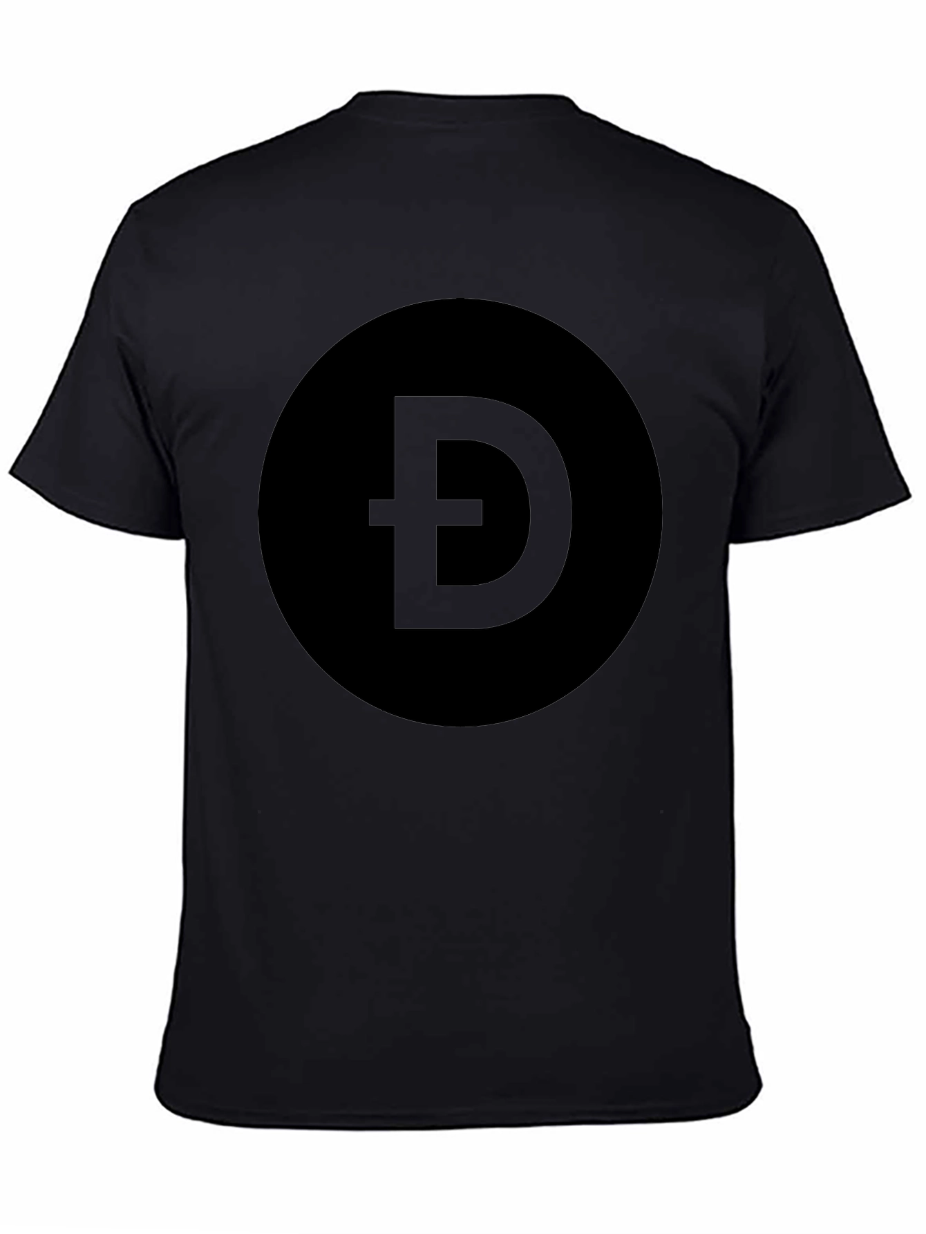 Black Black T-Shirt with Crypto Symbol Graphic view 4