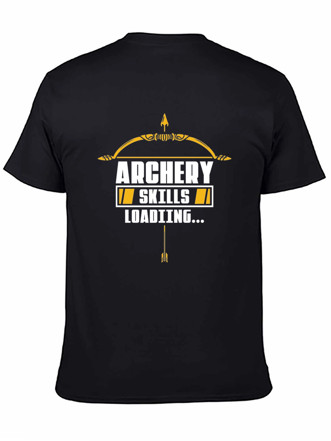 Black Archery Skills Loading T-Shirt - Black view 4