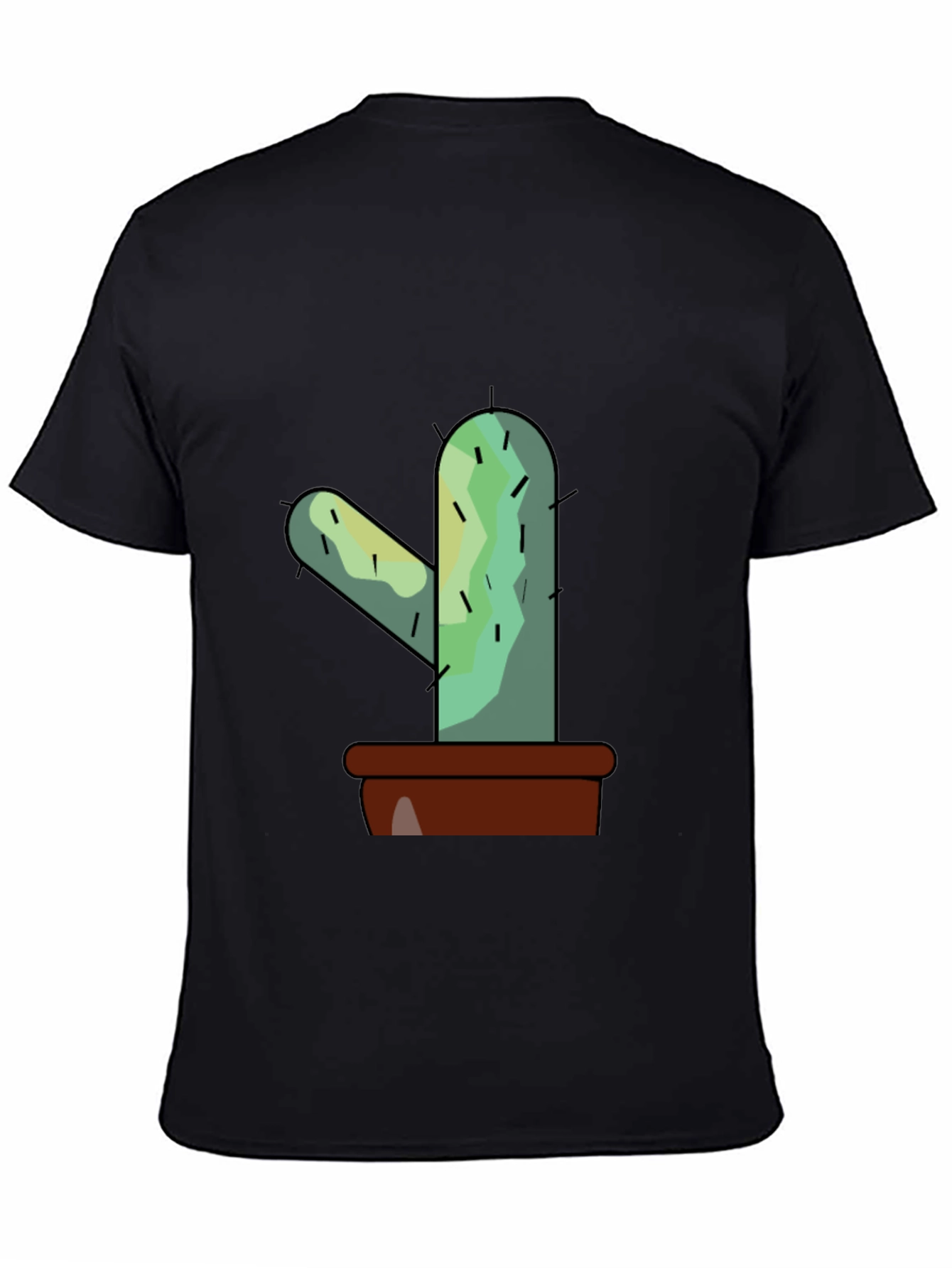 Black Cactus Graphic Tee - Trendy Unisex Style view 4