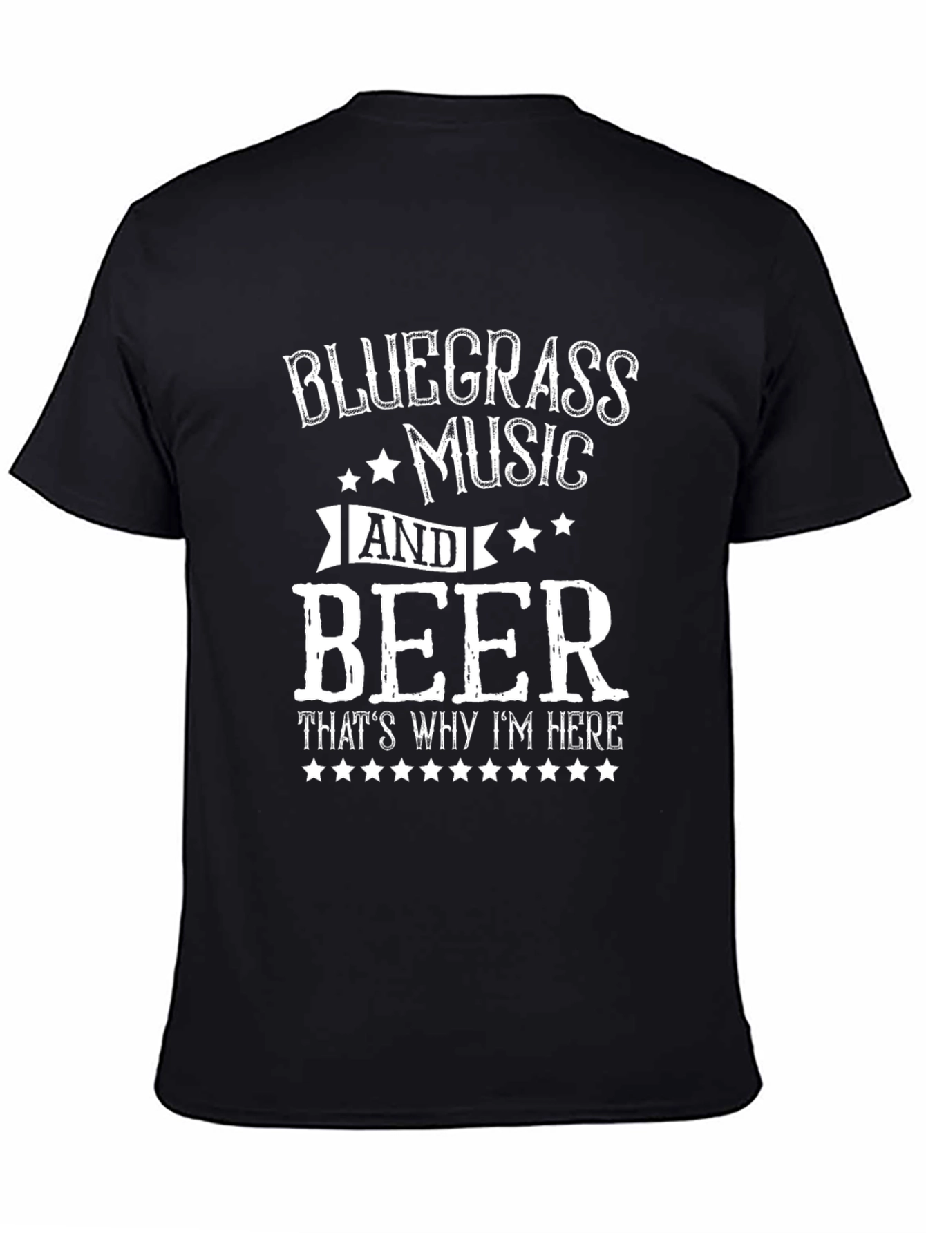 Black Bluegrass Music and Beer T-Shirt view 4