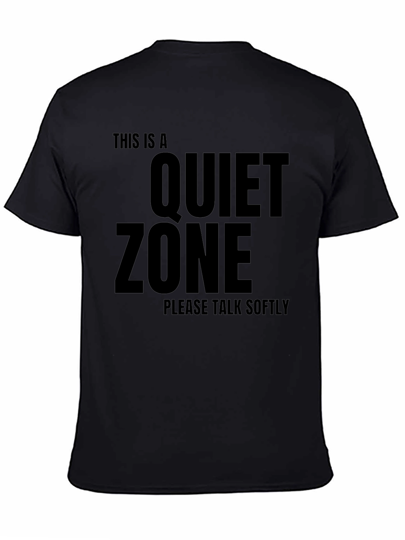 Black Quiet Zone T-Shirt - Speak Softly Tee view 4