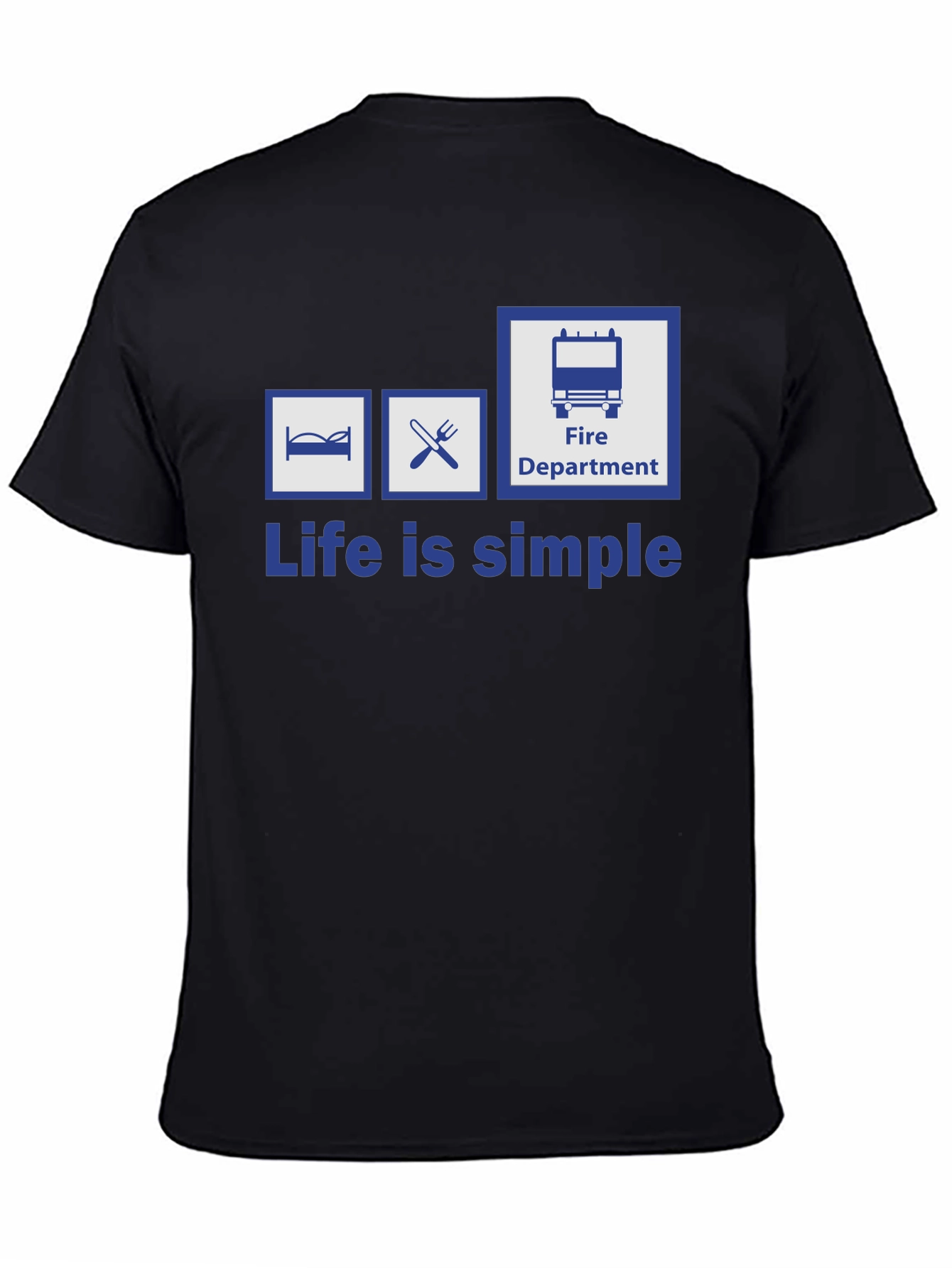 Black Life is Simple Firefighter T-Shirt view 4