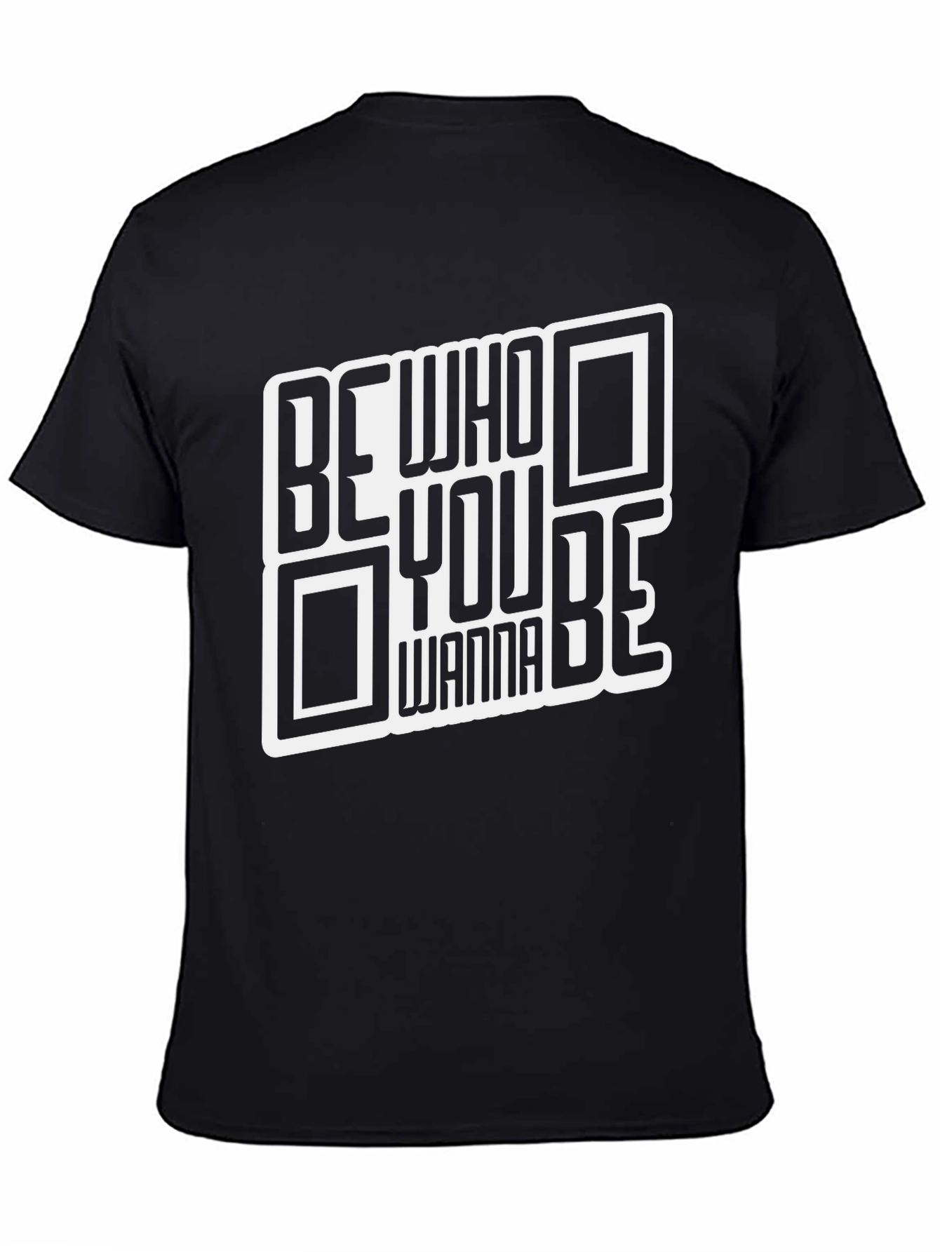 Black Be Who You Wanna Be Graphic Tee view 4