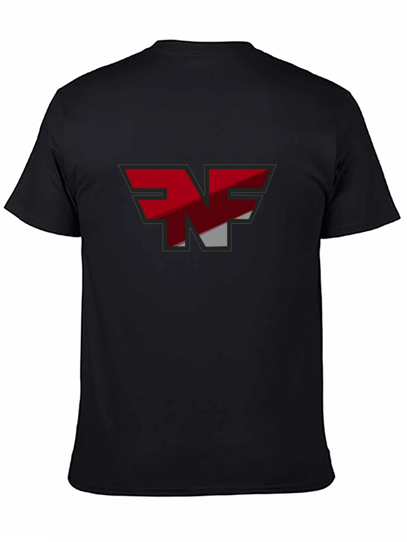Black NF Logo Graphic T-Shirt - Black Cotton Blend view 4