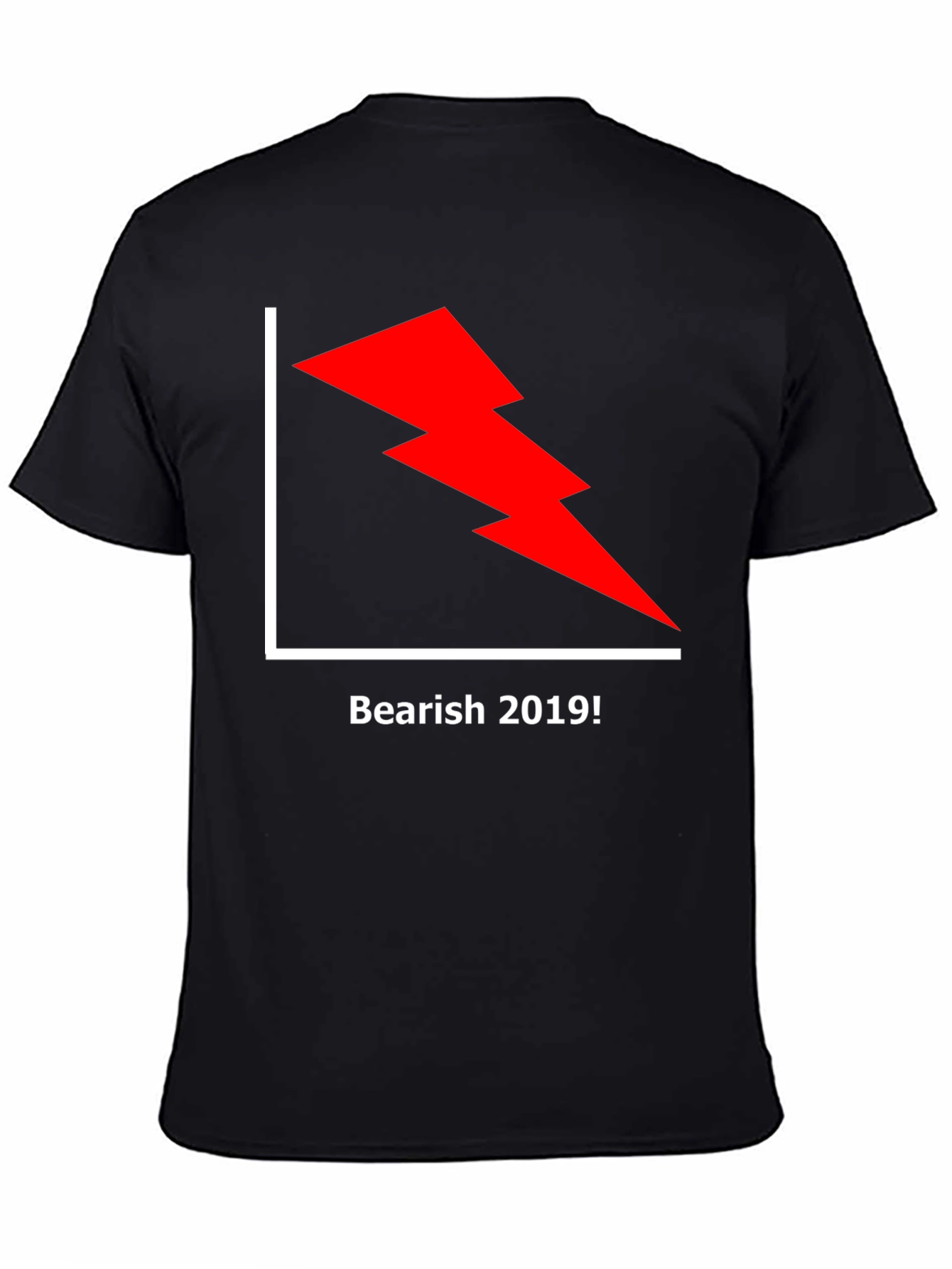 Black Bearish 2019 Graphic Tee - Black Cotton view 4
