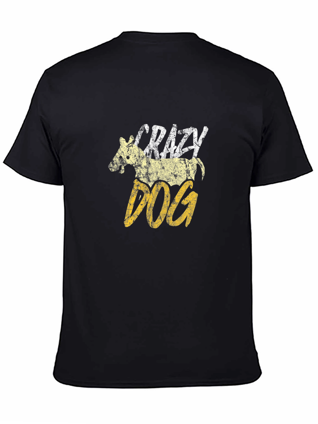 Black Crazy Dog Graphic T-Shirt view 4
