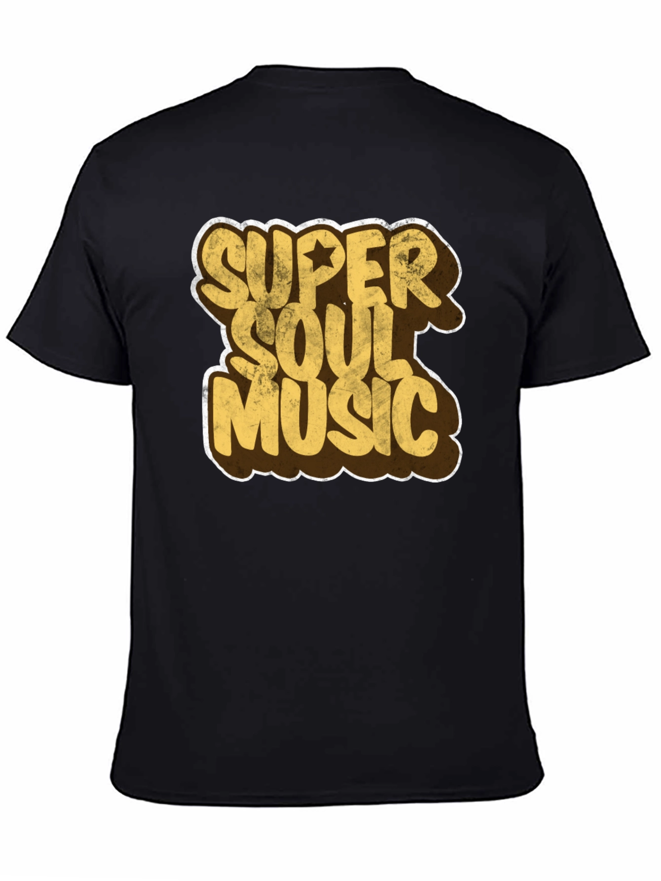Black Super Soul Music Graphic T-Shirt view 4