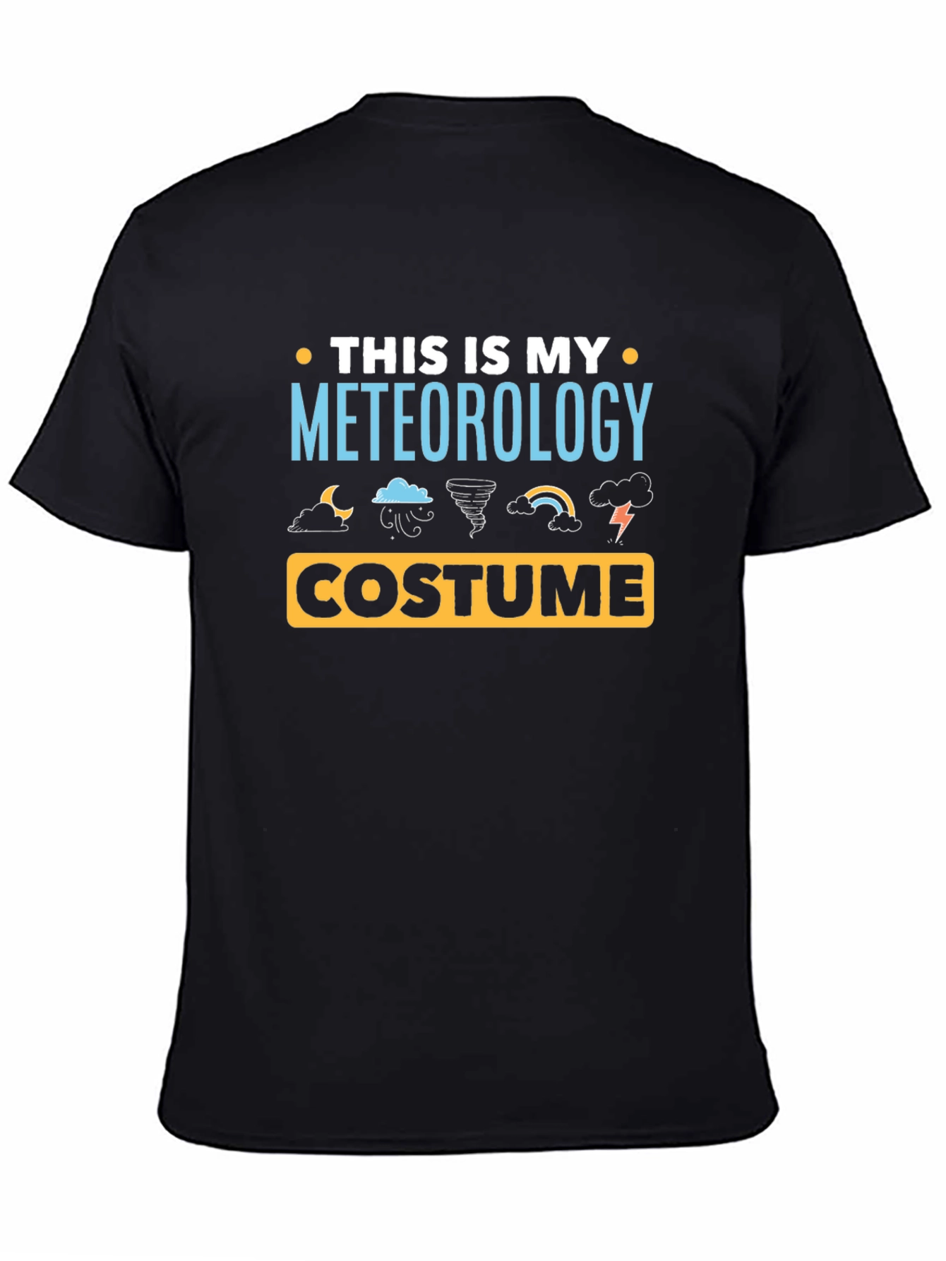 Black Meteorology Costume T-Shirt - Weather Fan Tee view 4