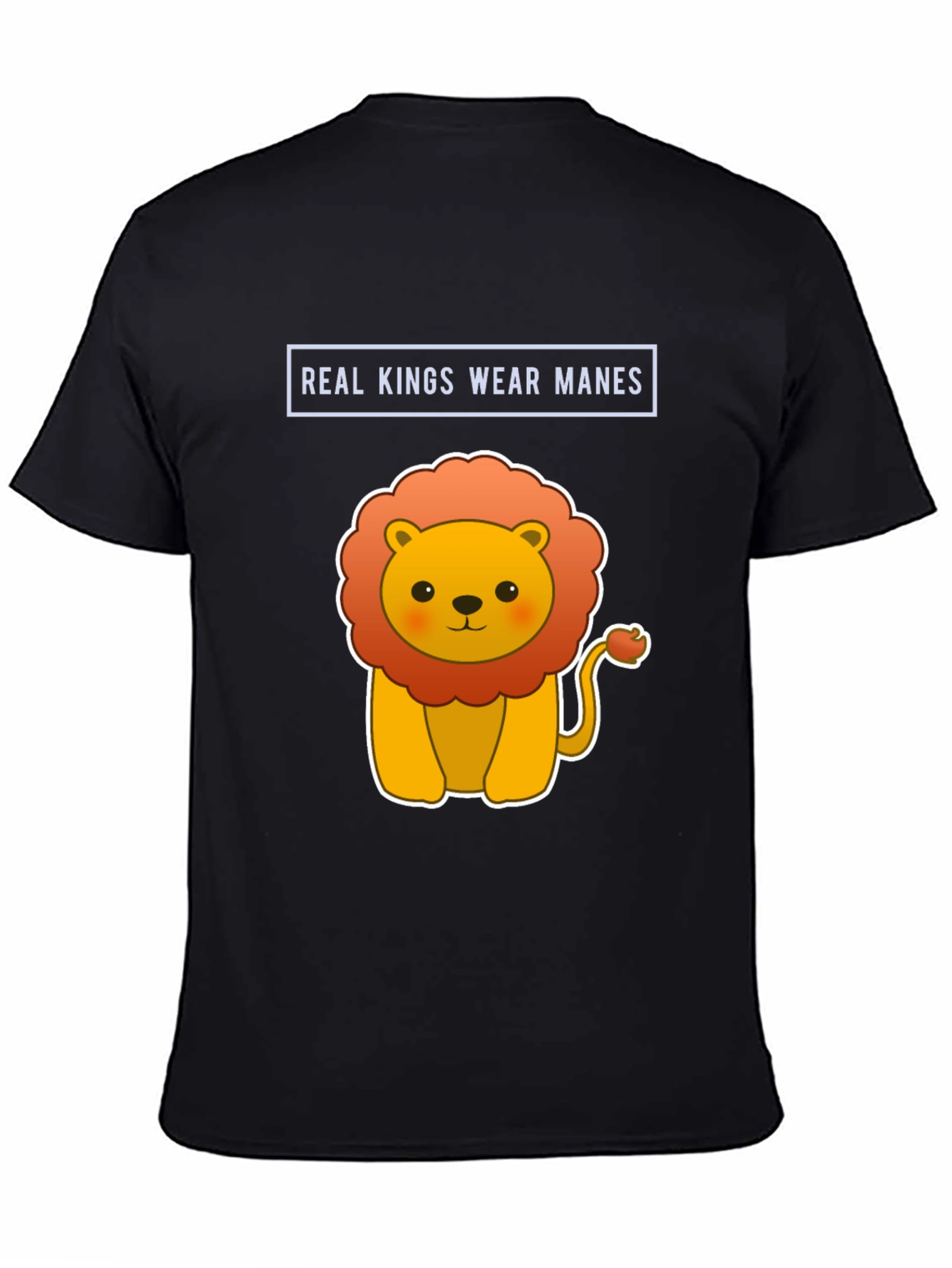 Black Real Kings Wear Manes Lion Graphic Tee view 4
