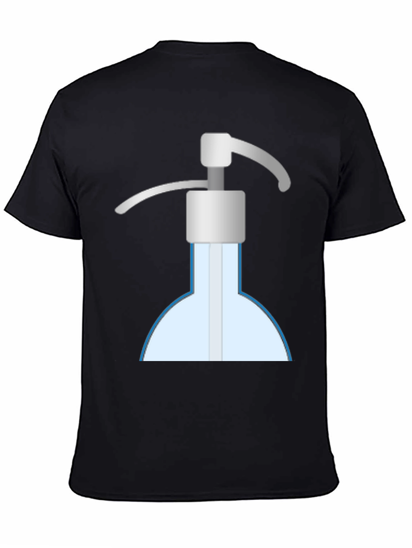 Black Novelty Hand Sanitizer Graphic T-Shirt view 4