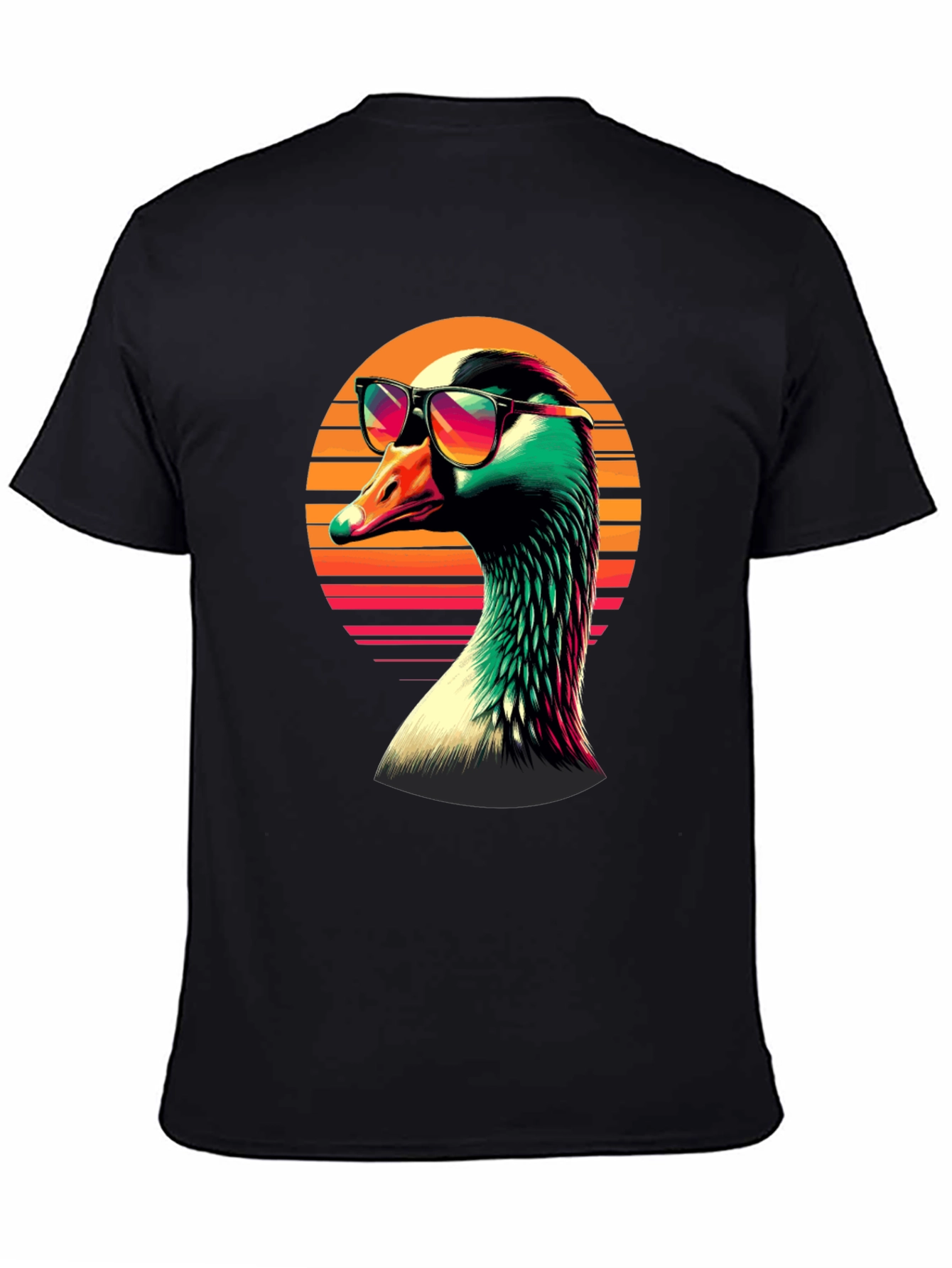 Black Retro Goose T-Shirt view 4