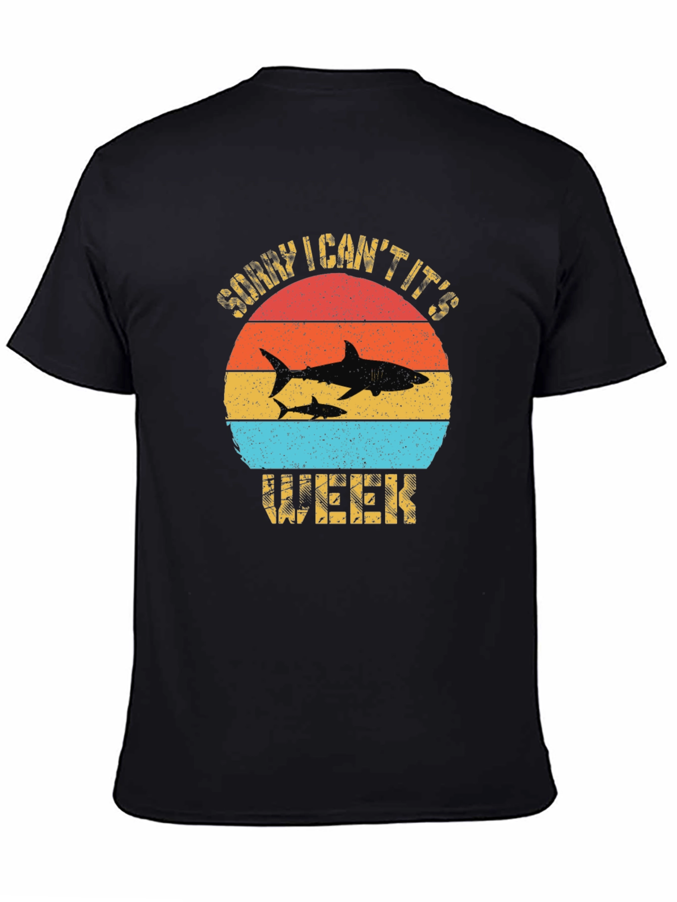 Black Shark Week T-Shirt Retro Graphic Tee view 4