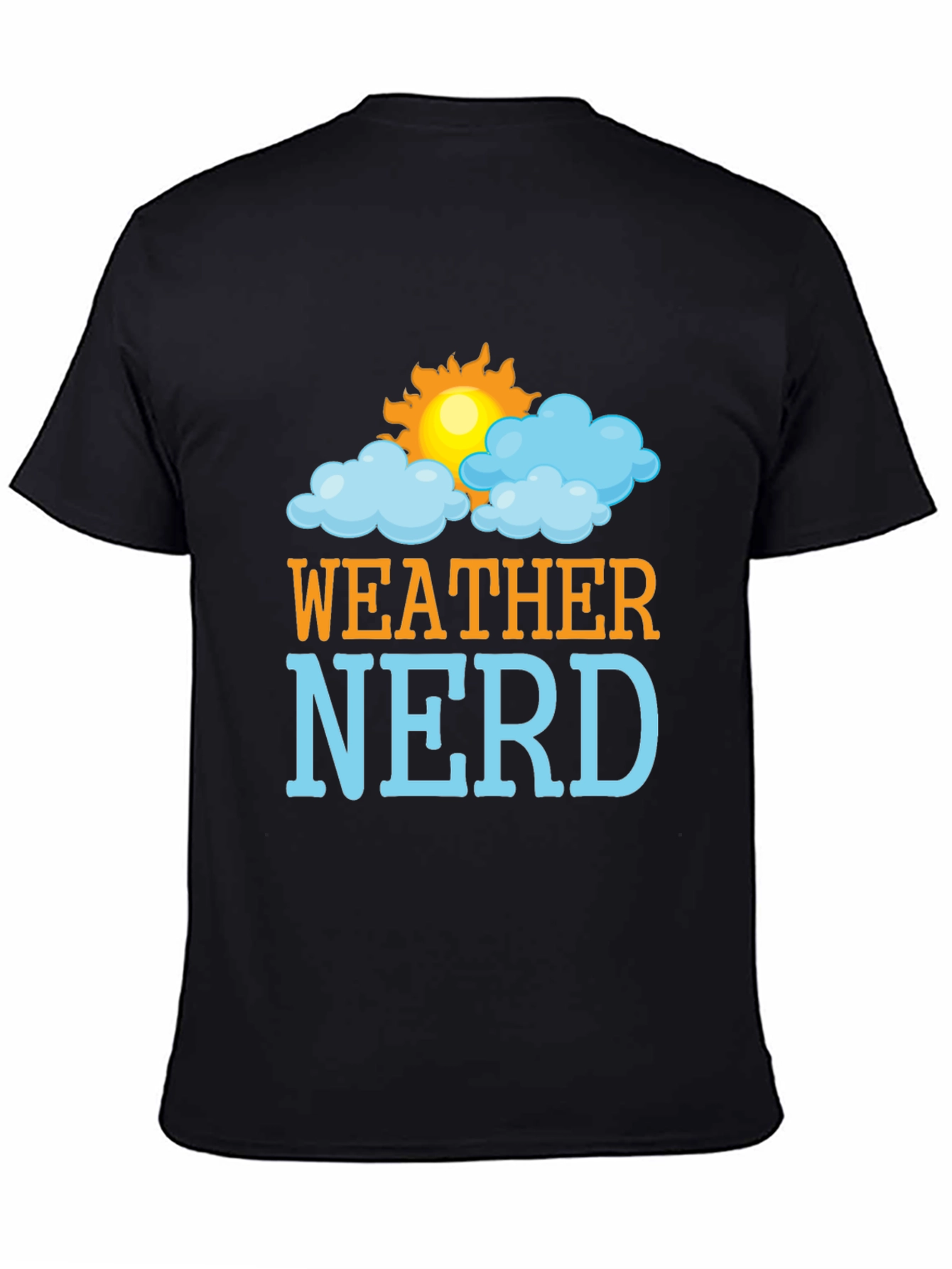 Black Weather Nerd T-Shirt - Fun, Stylish Tee view 4