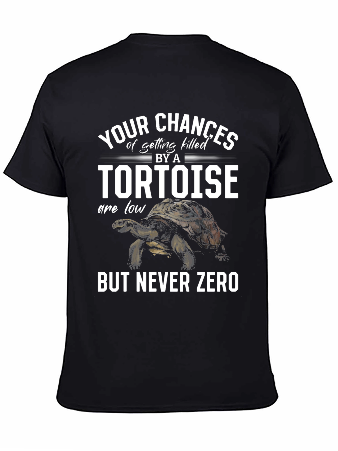 Black Tortoise T-Shirt: Funny 'But Never Zero' Graphic Tee view 4