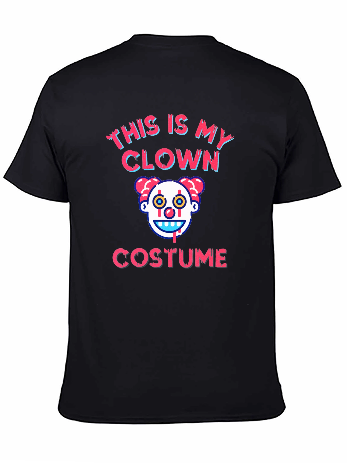 Black Clown Costume Graphic T-Shirt - Halloween Tee view 4