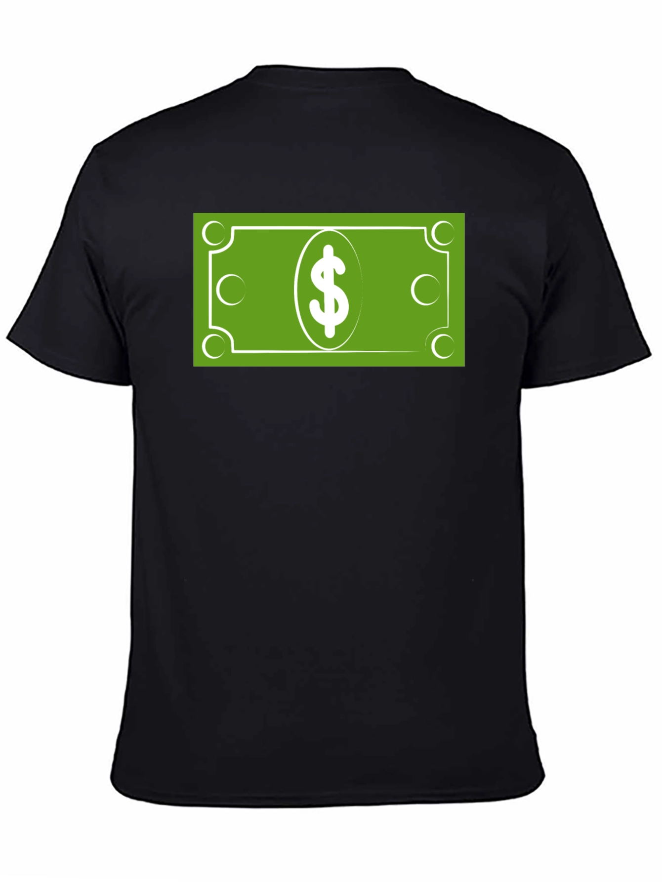 Black Money Graphic T-Shirt - Cool Casual Wear view 4
