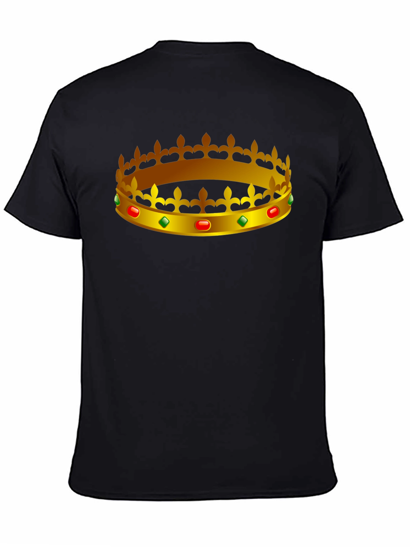 Black Regal Crown Graphic Tee - King/Queen Style view 4
