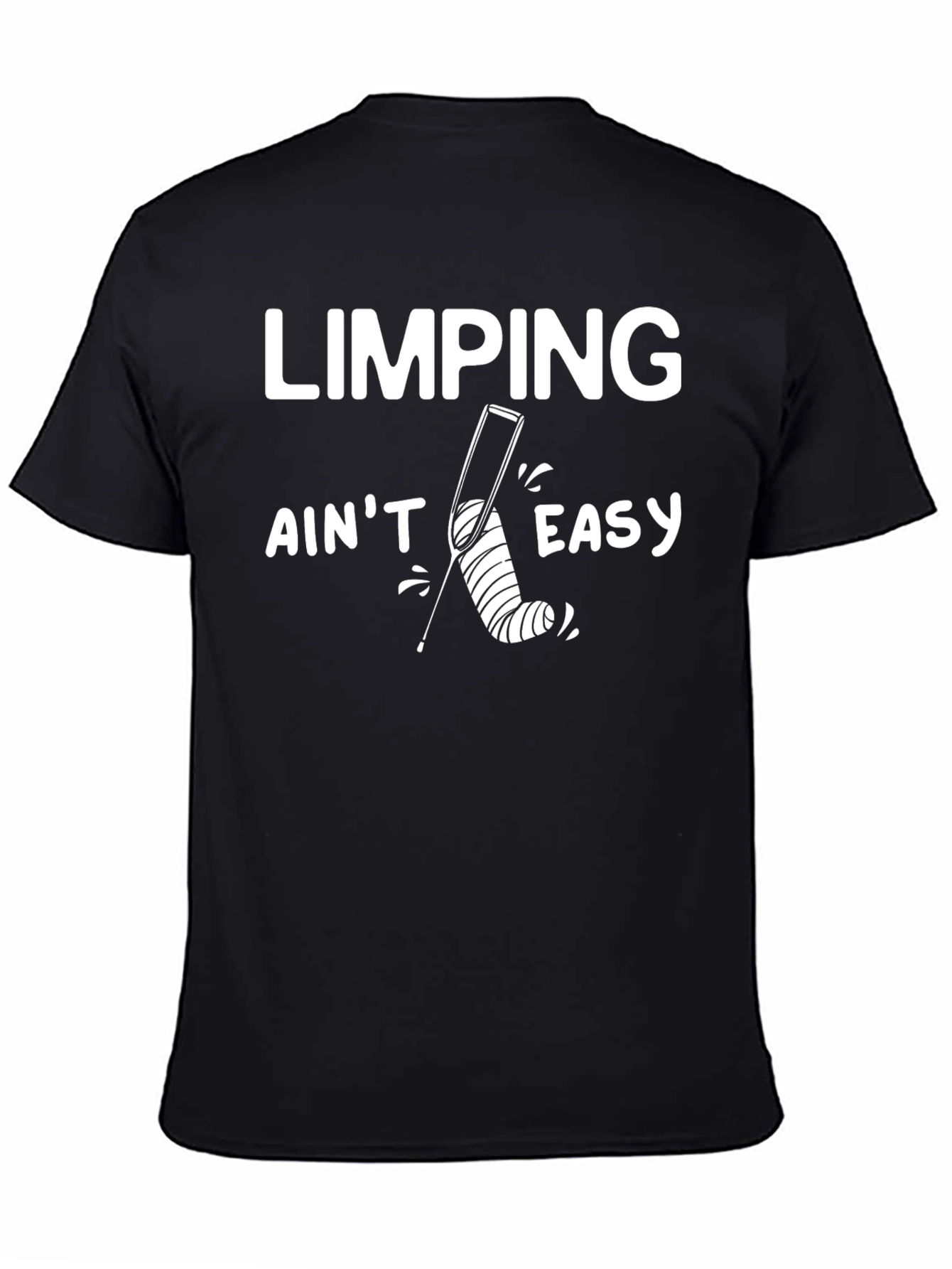 Black Limping Ain't Easy Graphic Tee view 4