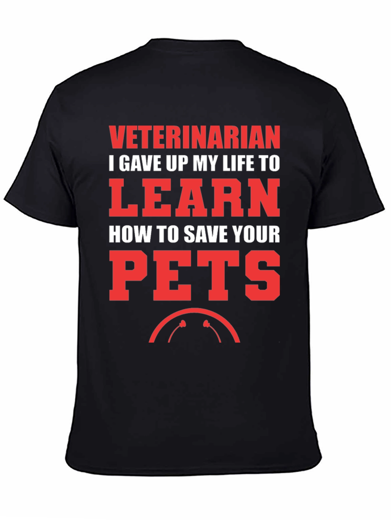 Black Veterinarian Save Your Pets T-Shirt view 4