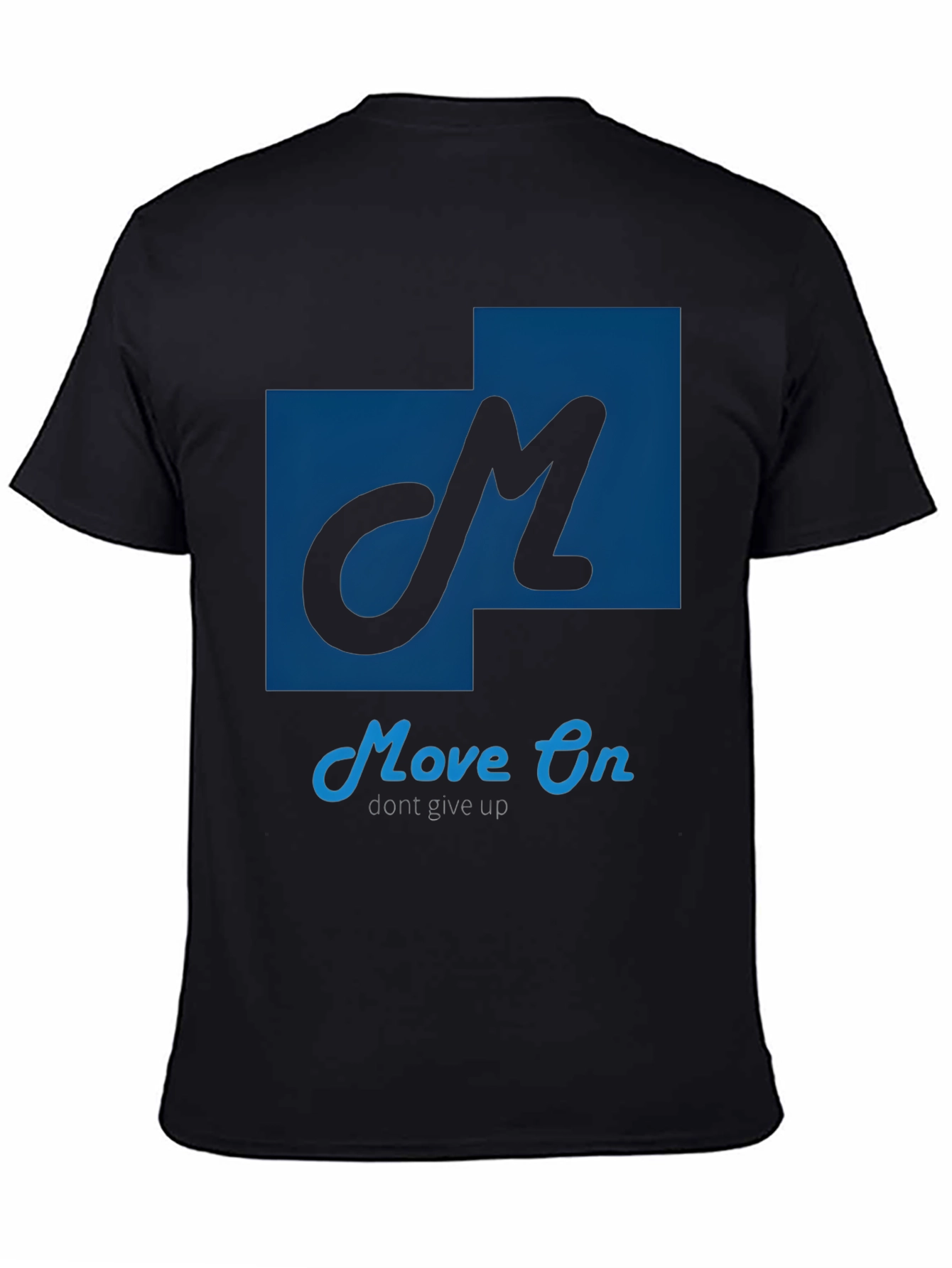Black Move On Graphic T-Shirt - Motivational Design view 4